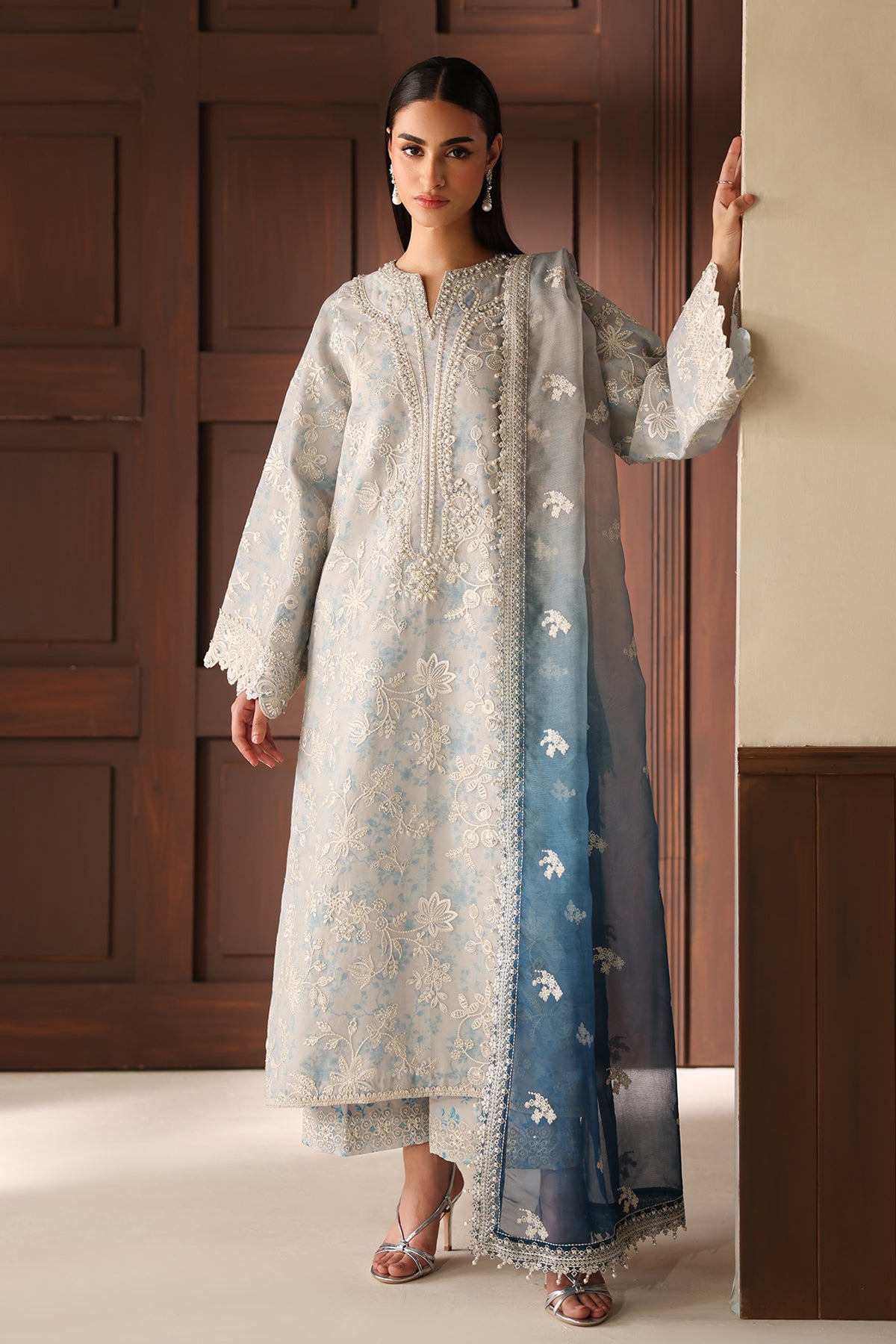 EMBROIDERED COTTON NET SF-4485