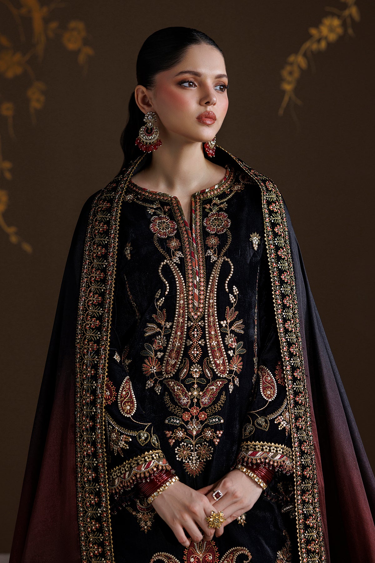 EMBROIDERED VELVET UF-4547