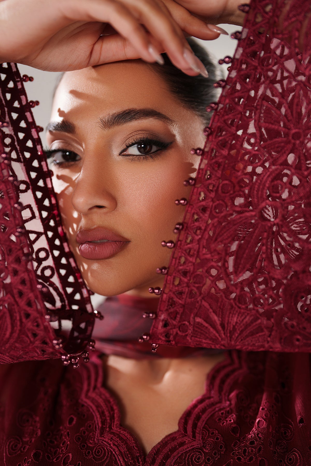 EMBROIDERED CHIFFON PR-1245