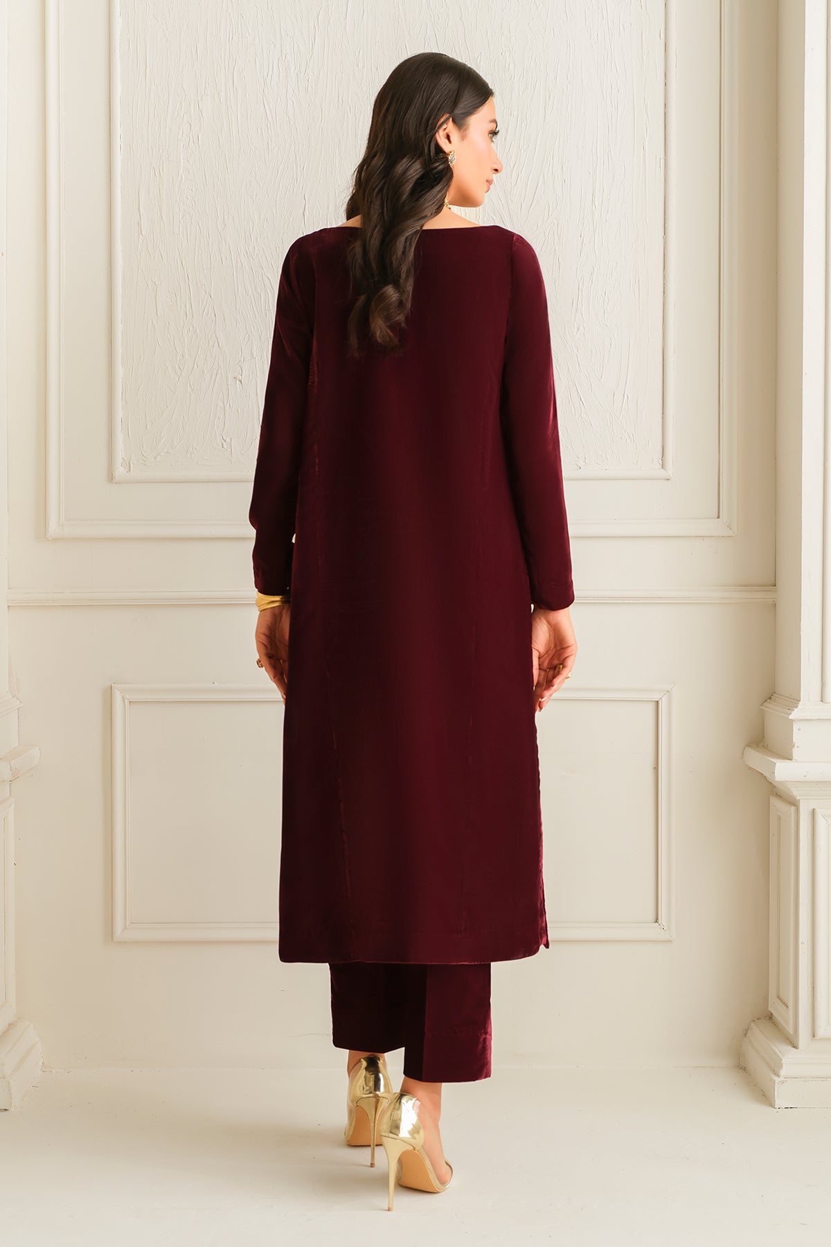 SOLID VELVET SUIT PR-1009