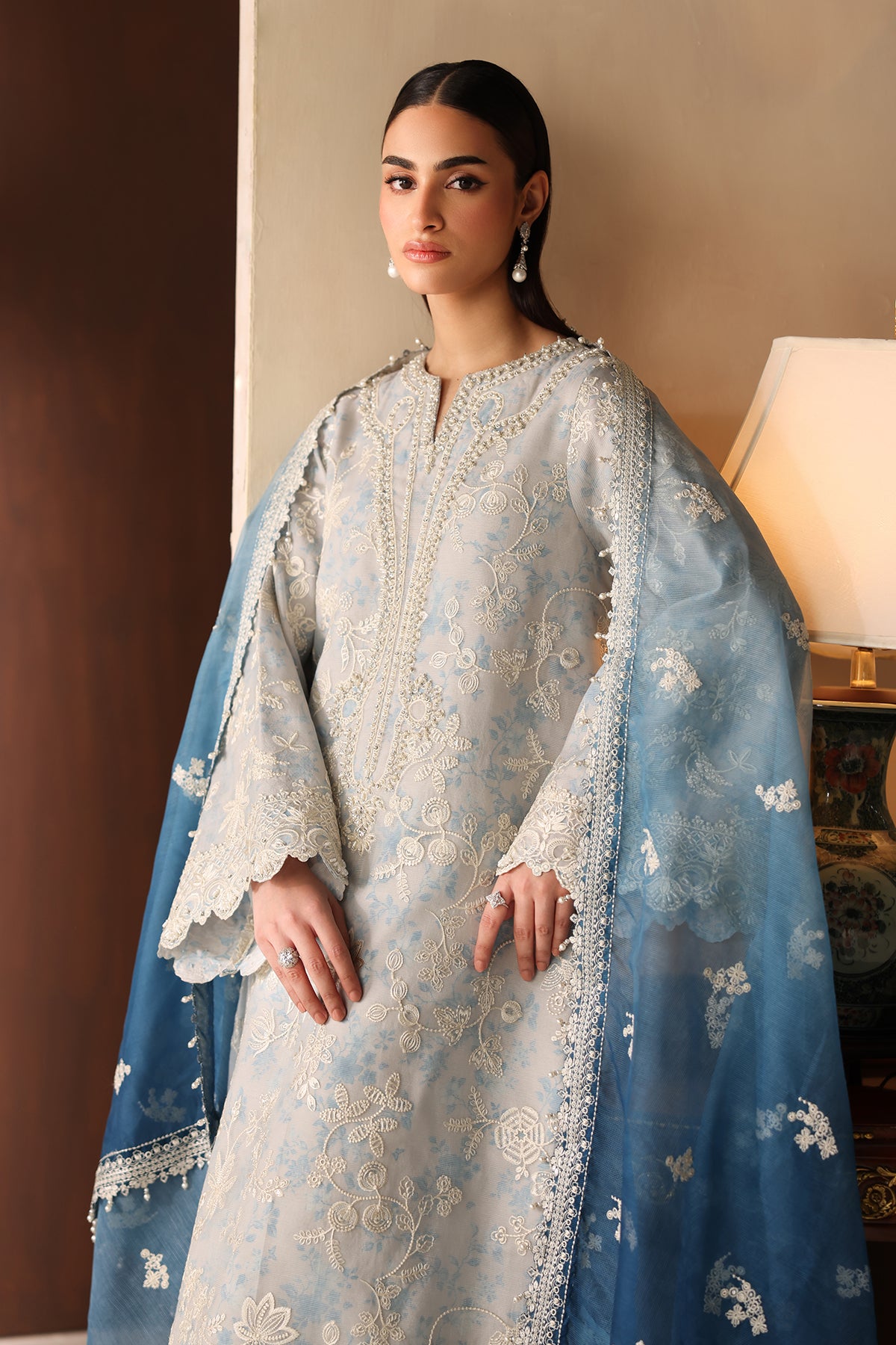 EMBROIDERED COTTON NET SF-4485
