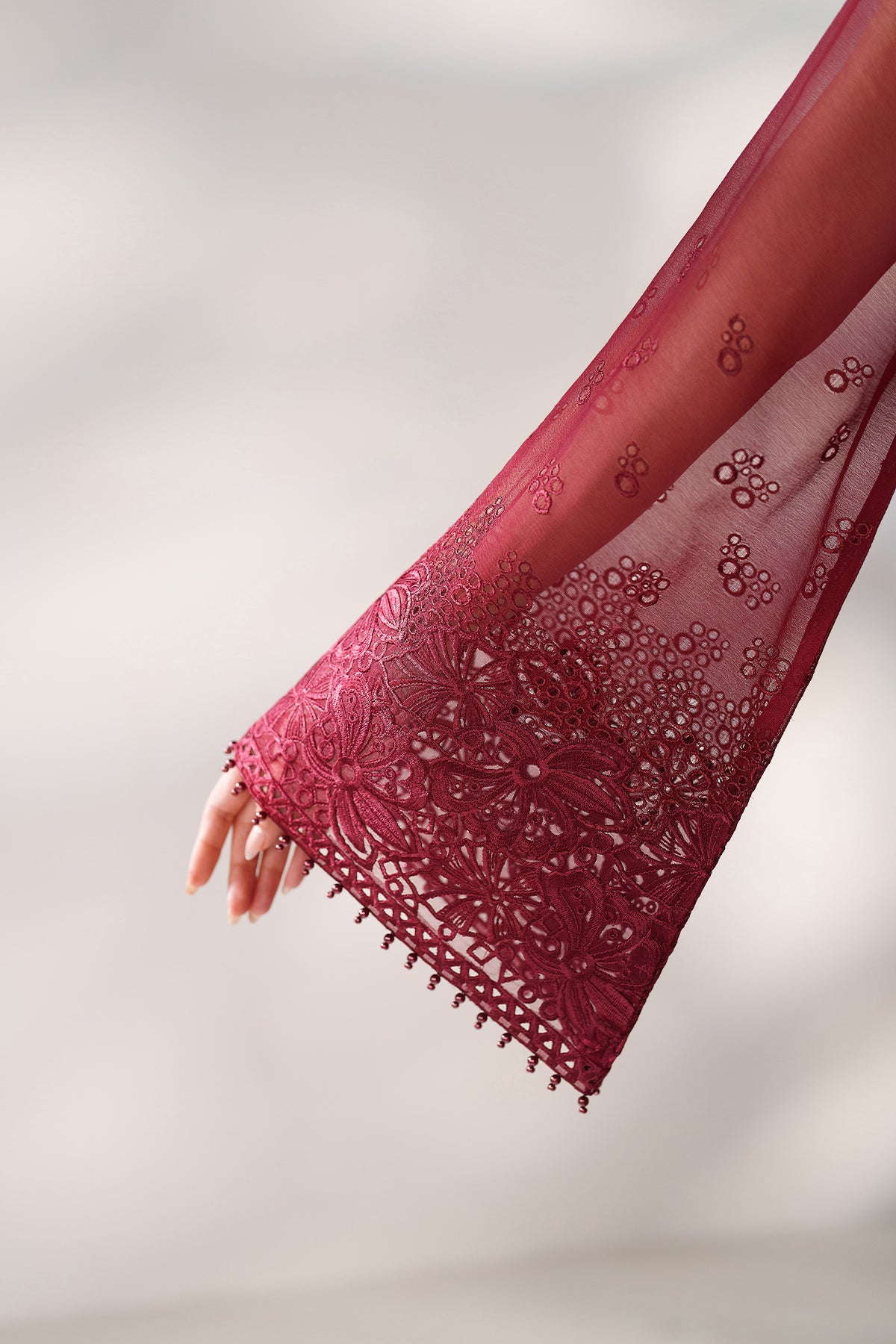 EMBROIDERED CHIFFON PR-1245