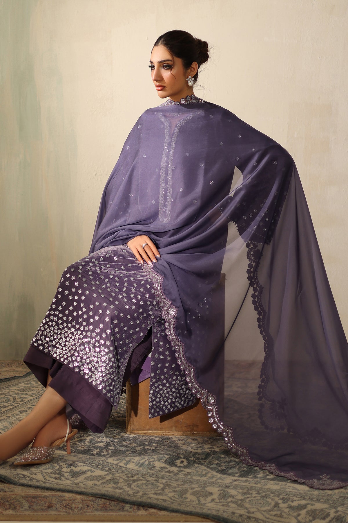 EMBROIDERED VELVET PR-1226