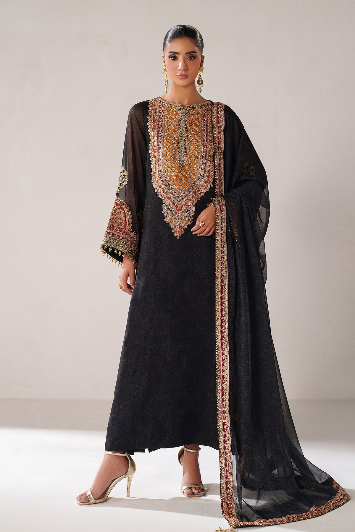 EMBROIDERED CHIFFON PR-1246