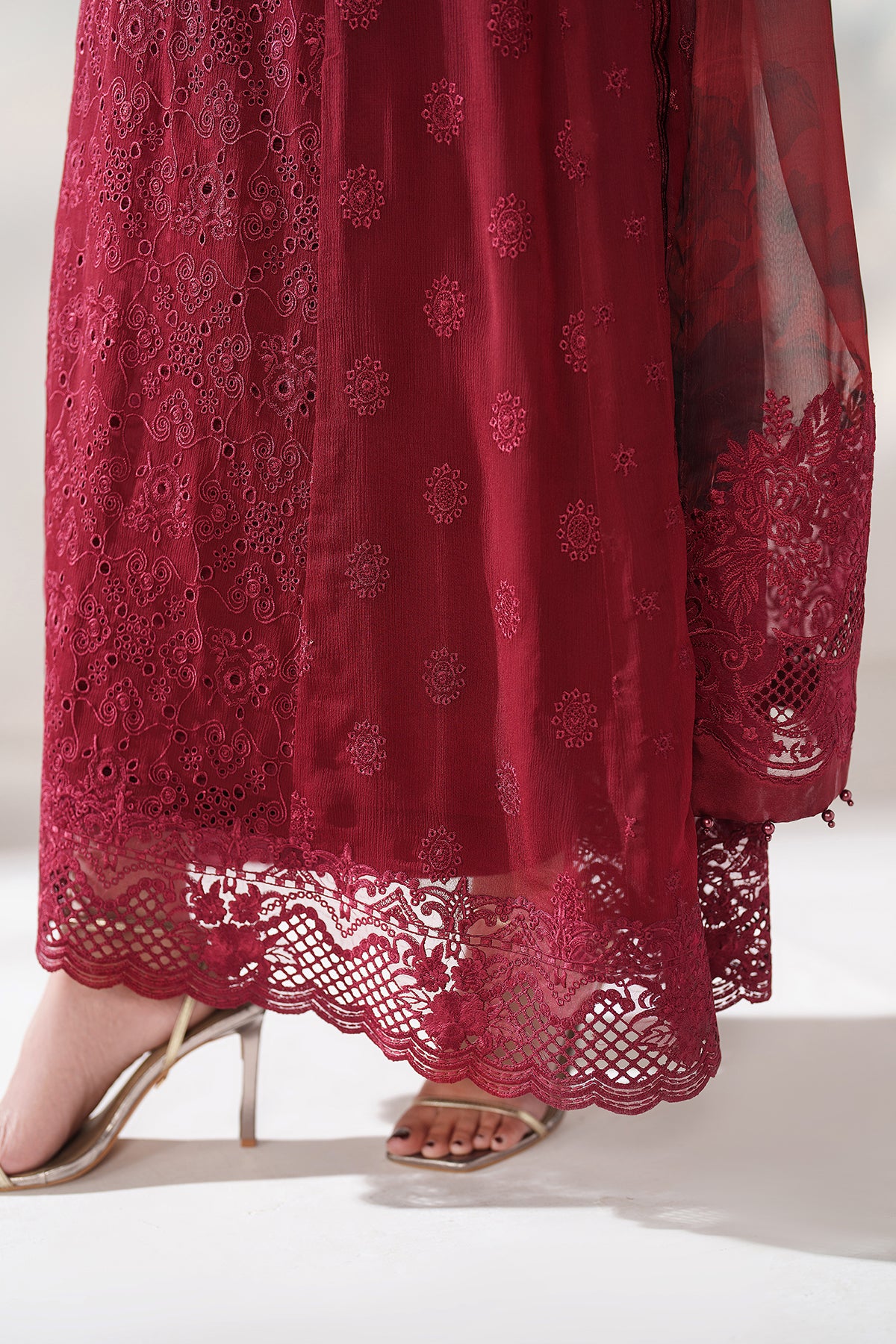 EMBROIDERED CHIFFON PR-1245