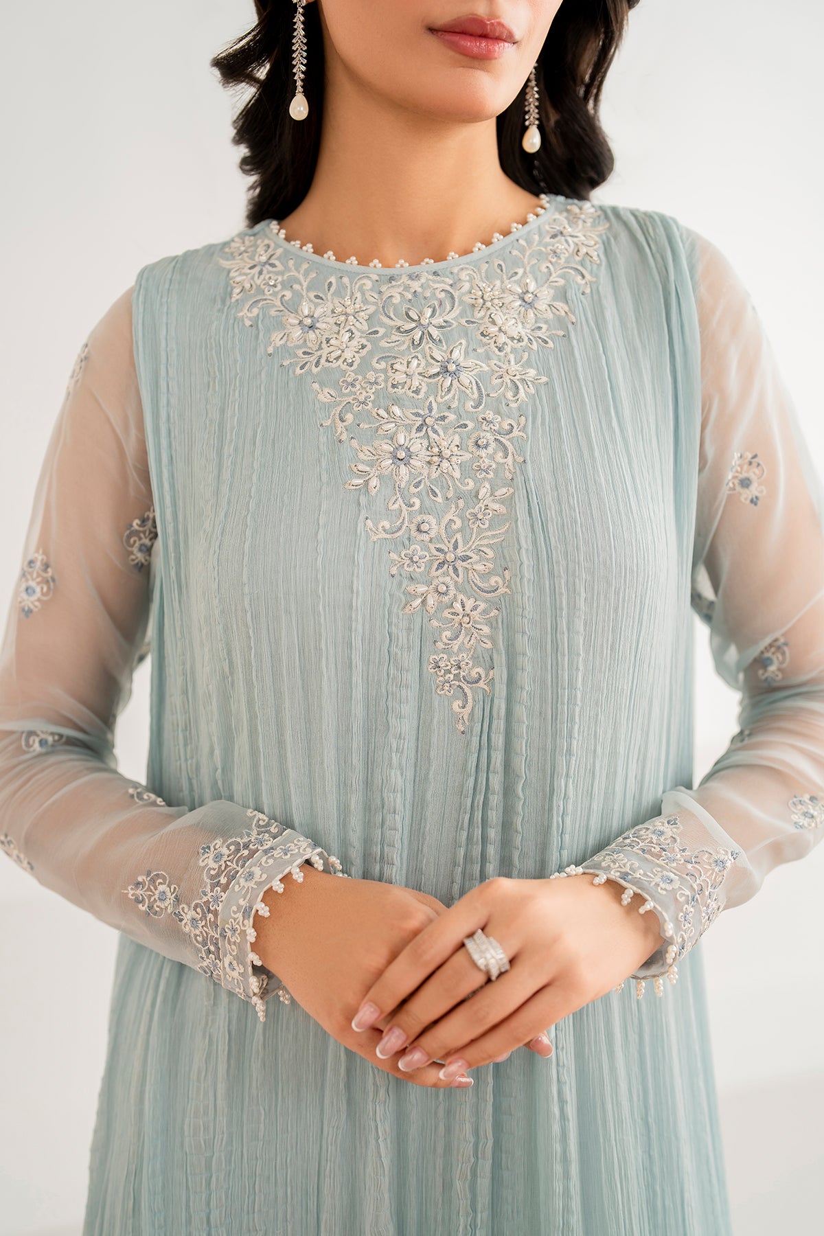 EMBROIDERED CHIFFON PR-993