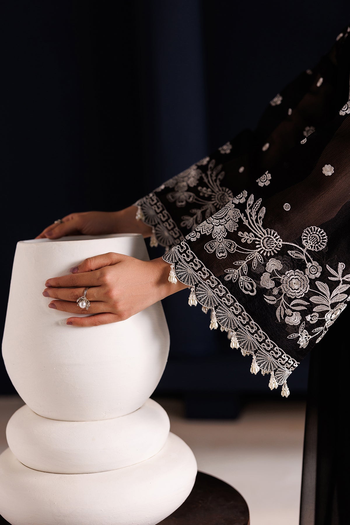 EMBROIDERED COTTON NET UF-4441