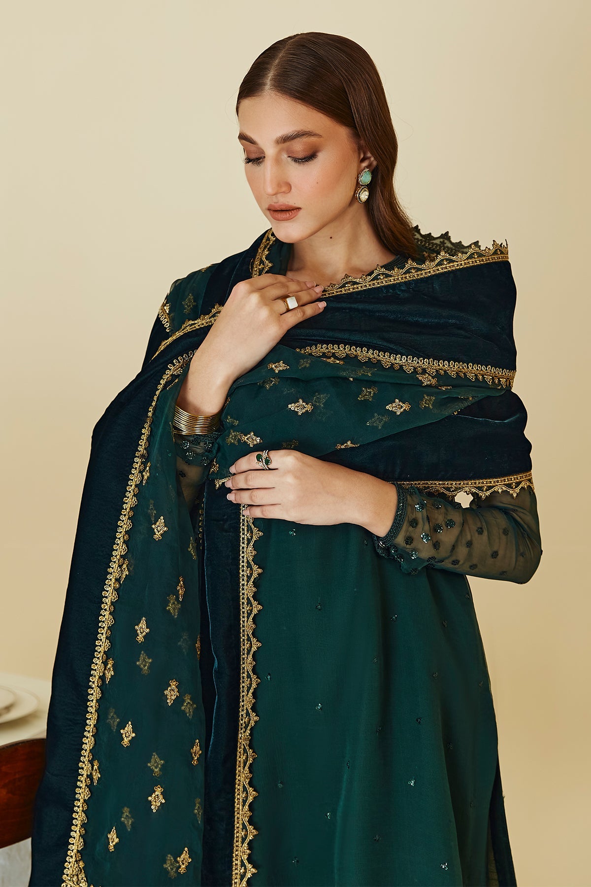 EMBROIDERED CHIFFON SF-259