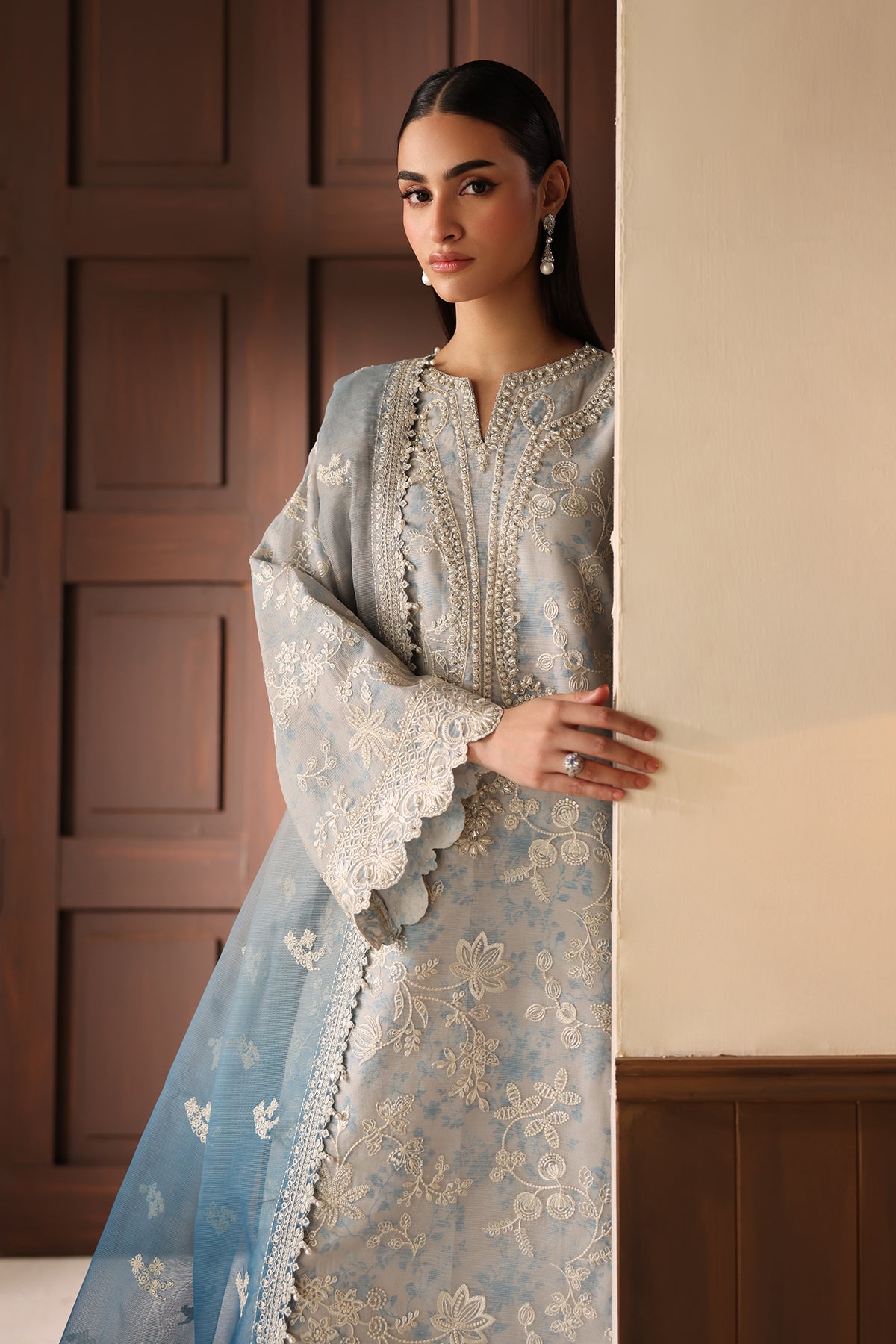 EMBROIDERED COTTON NET SF-4485