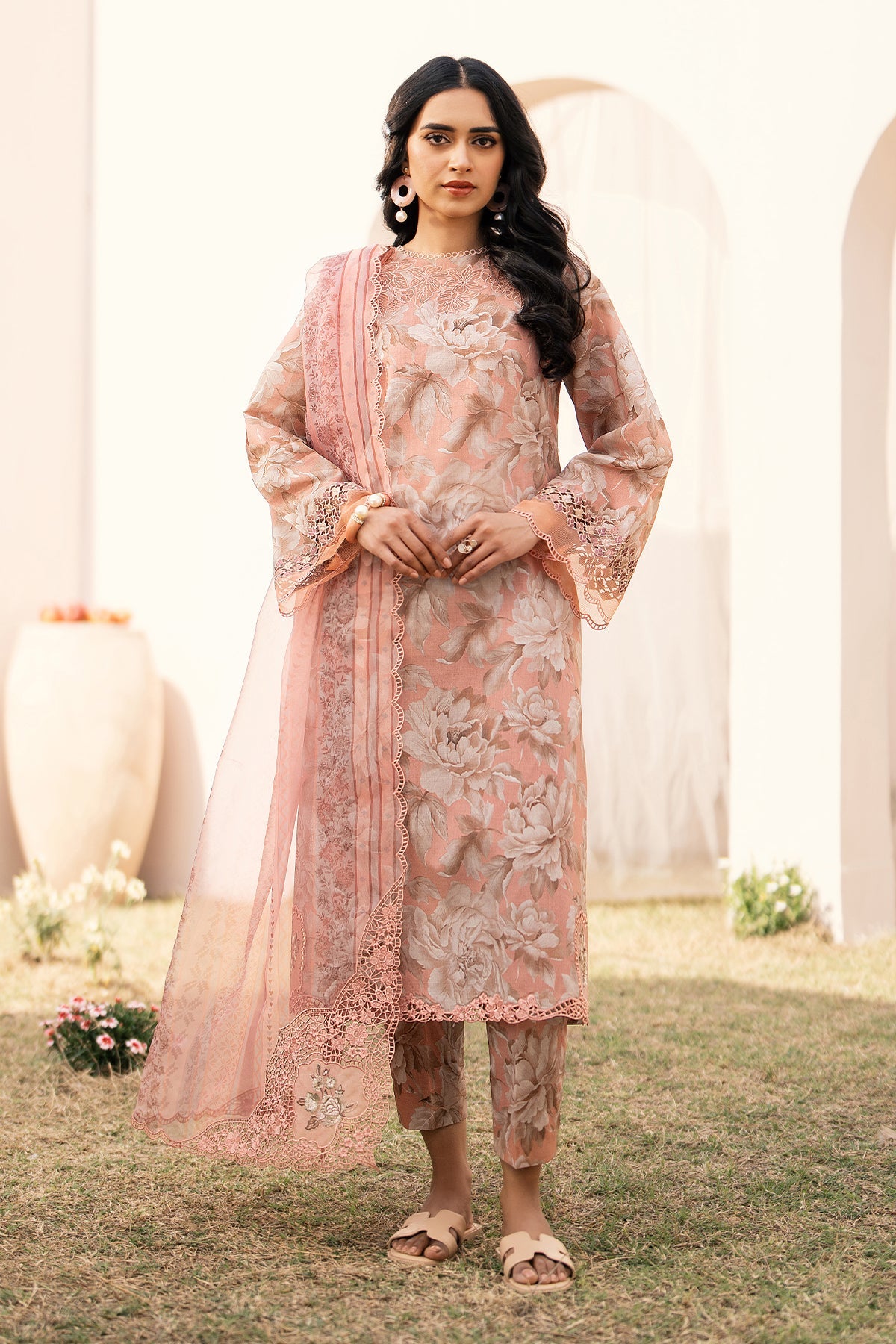 EMBROIDERED PRINTED LAWN SF-593