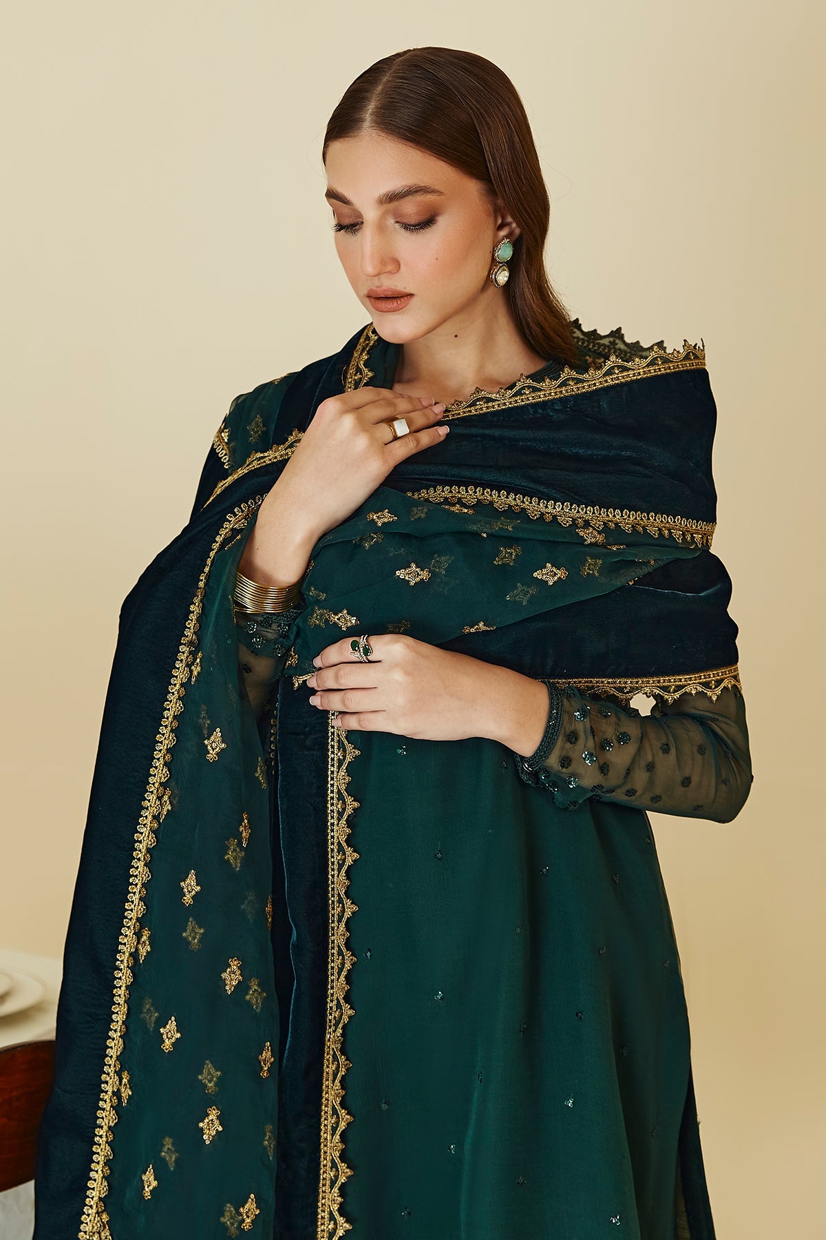 EMBROIDERED CHIFFON SF-259