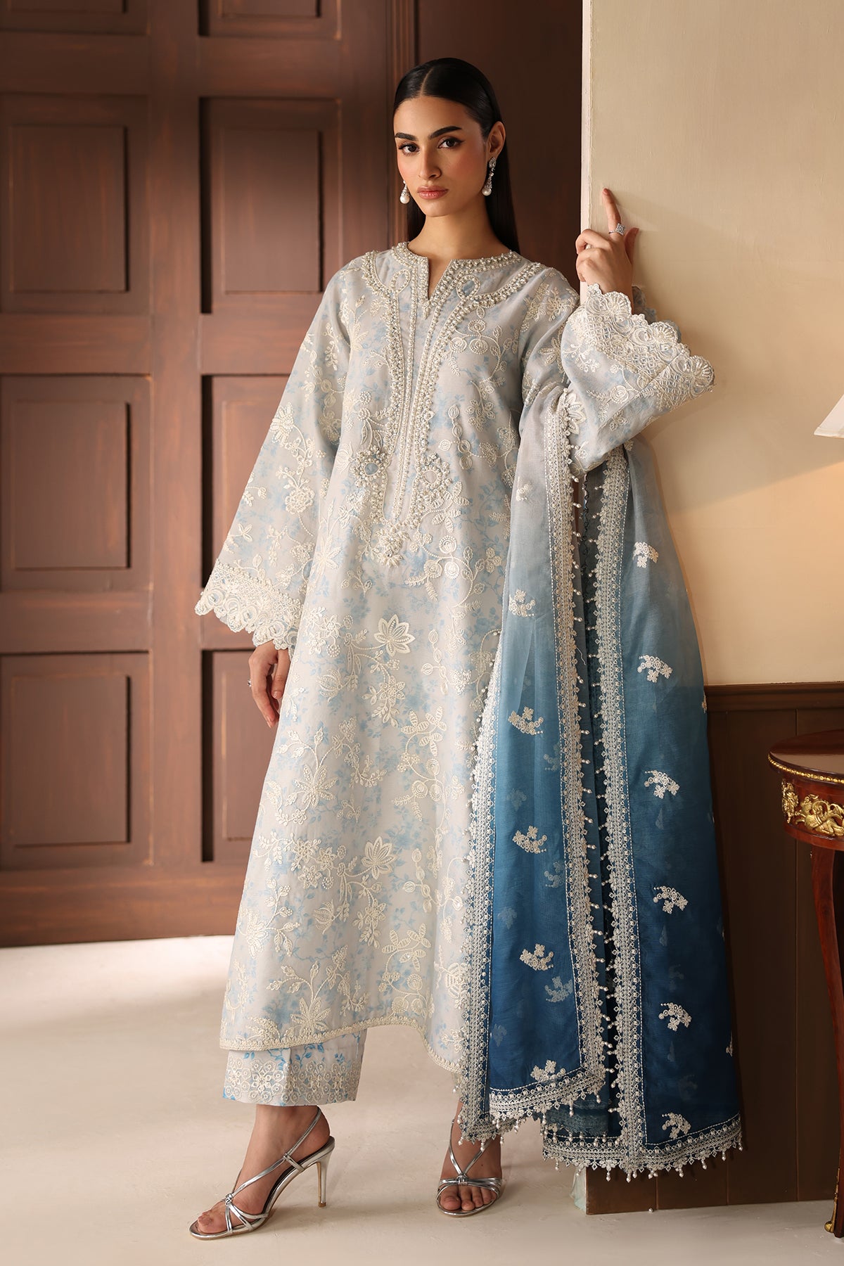 EMBROIDERED COTTON NET SF-4485