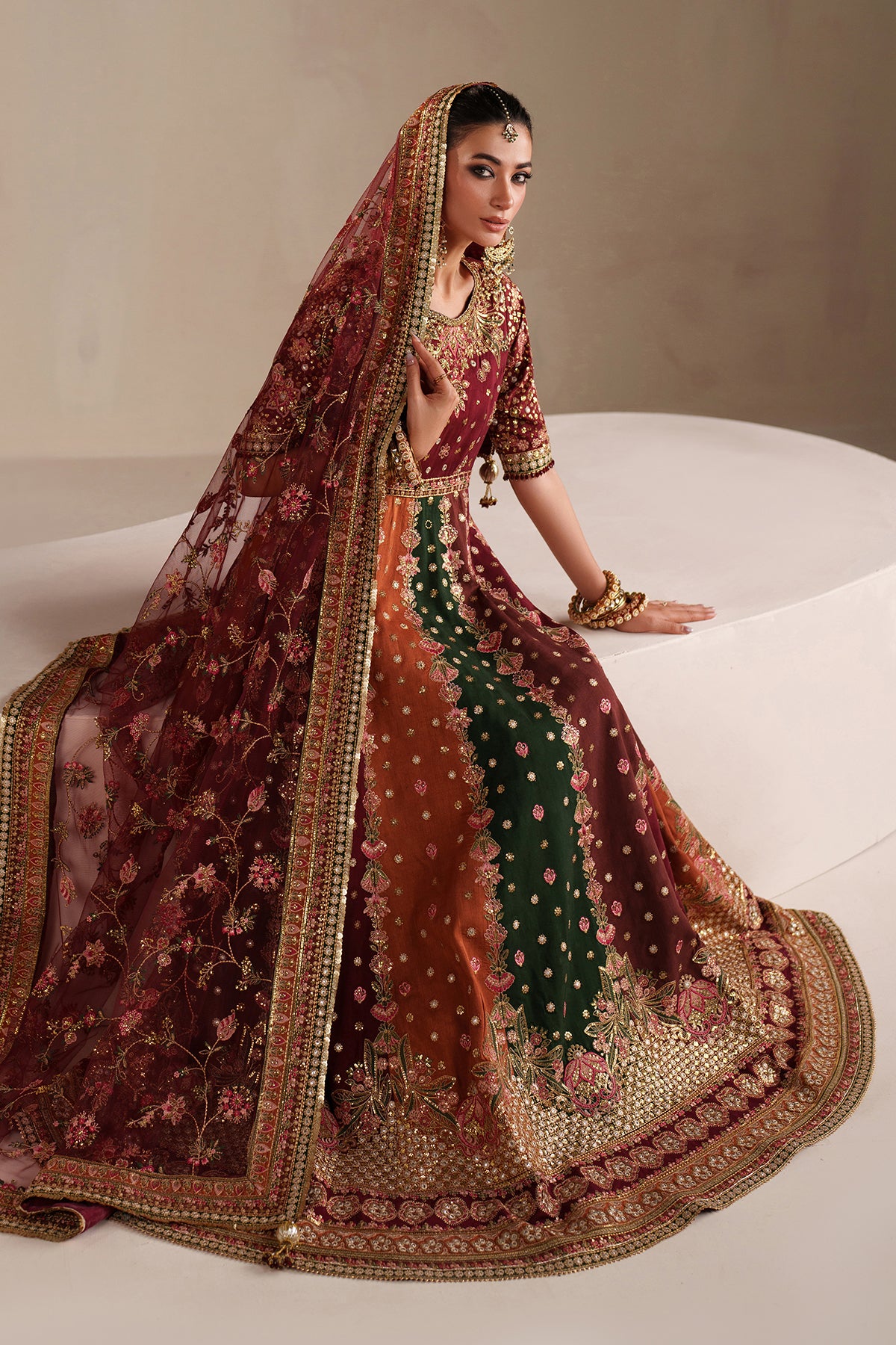 EMBROIDERED RAW SILK UF-4366