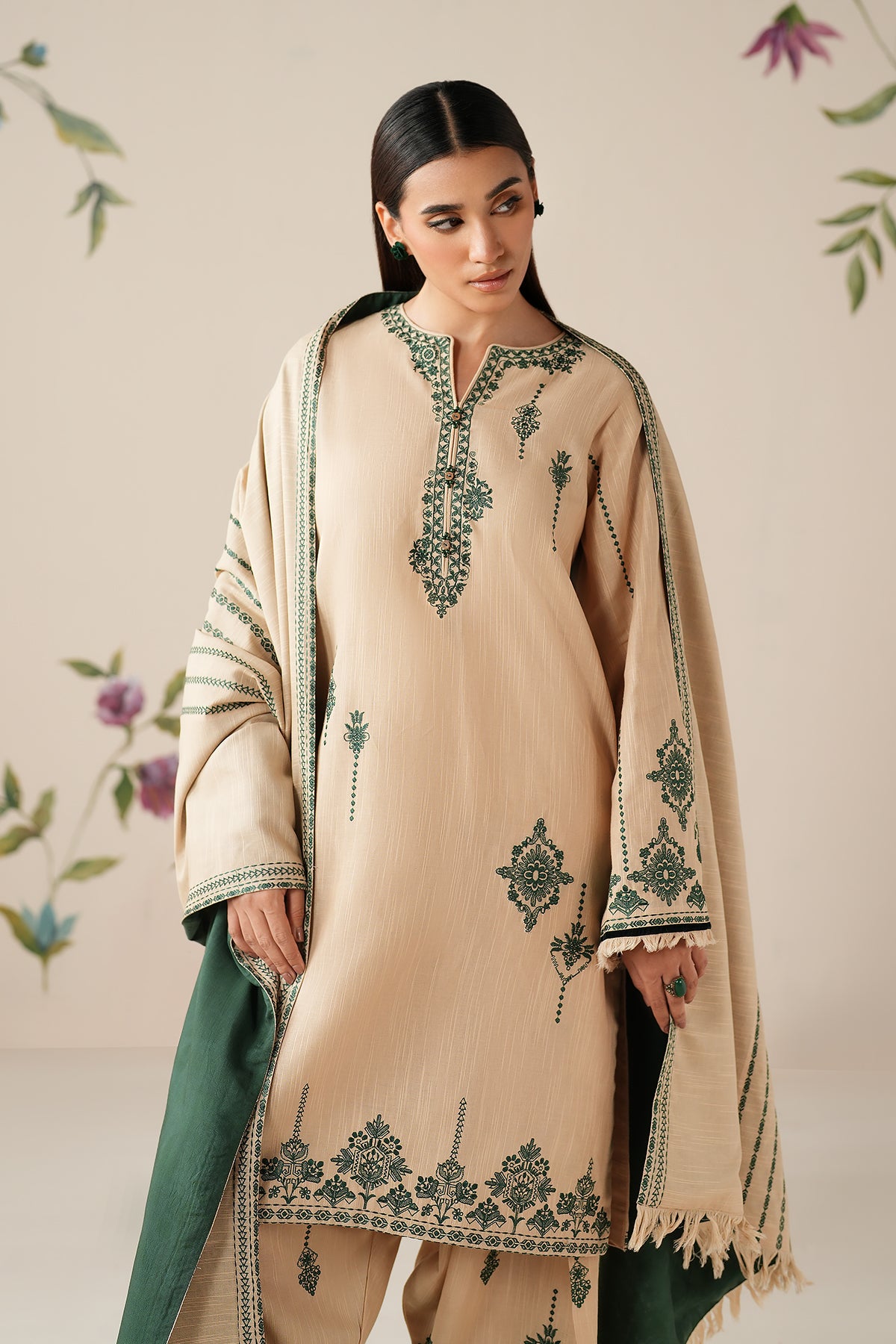 EMBROIDERED KHADDAR UF-4305
