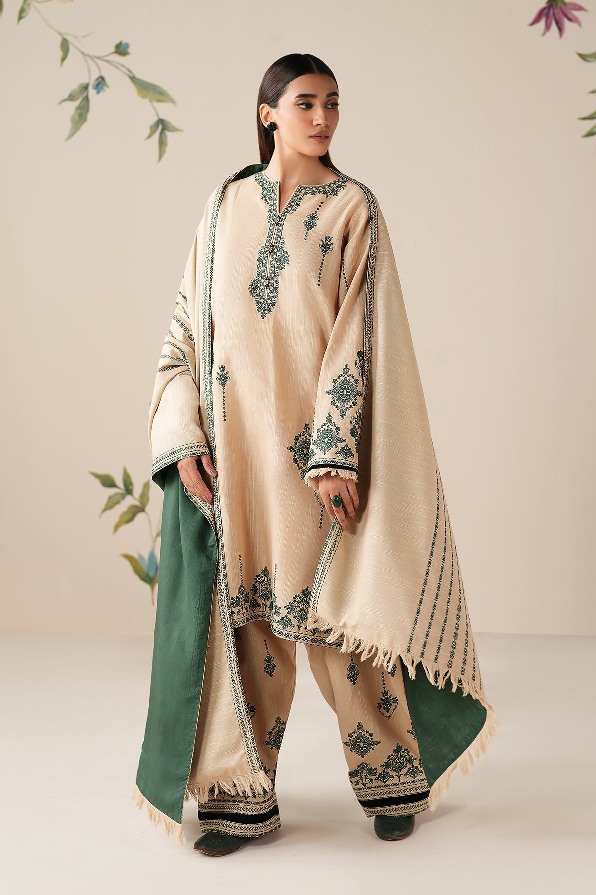 EMBROIDERED KHADDAR SF-4305