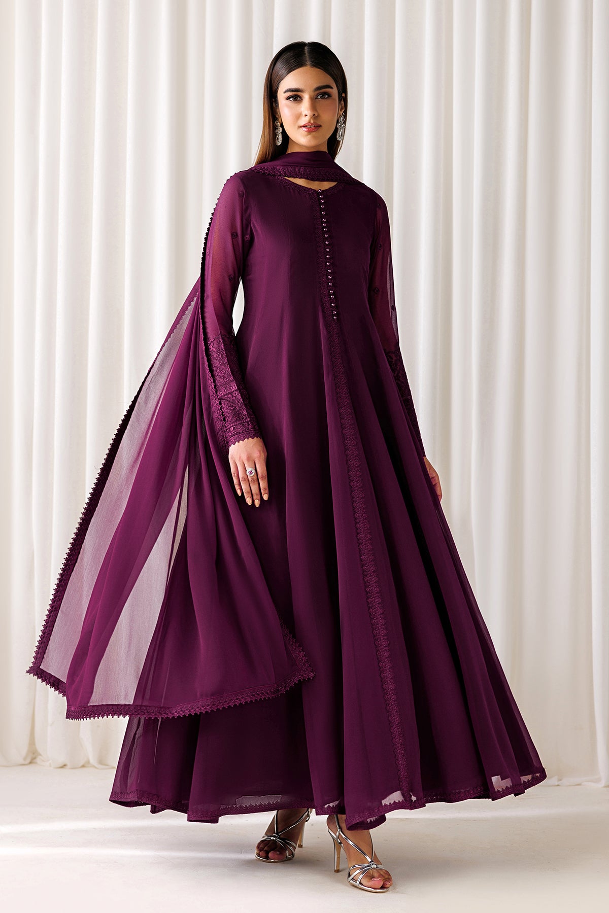 EMBROIDERED CHIFFON EN-1296