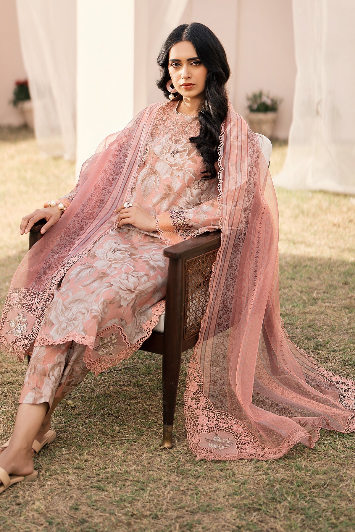 EMBROIDERED PRINTED LAWN SF-593