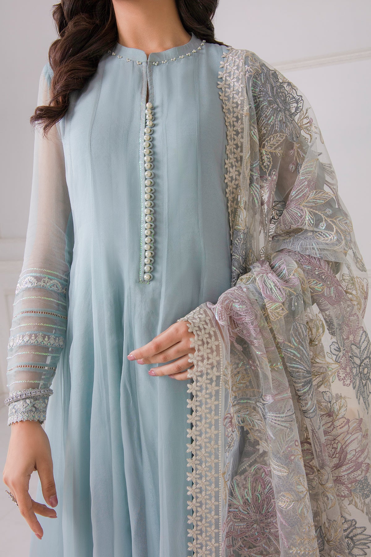 EMBROIDERED CHIFFON PR-746