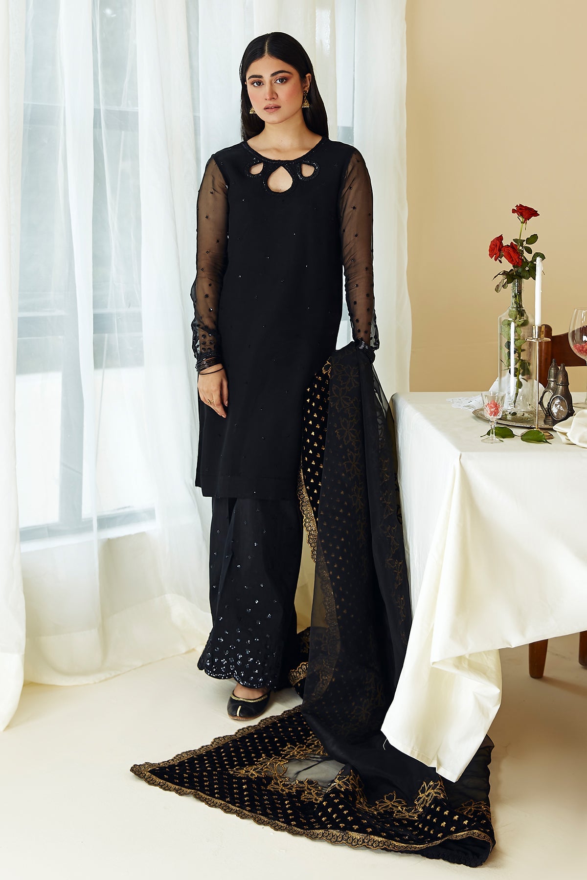 EMBROIDERED CHIFFON SF-260