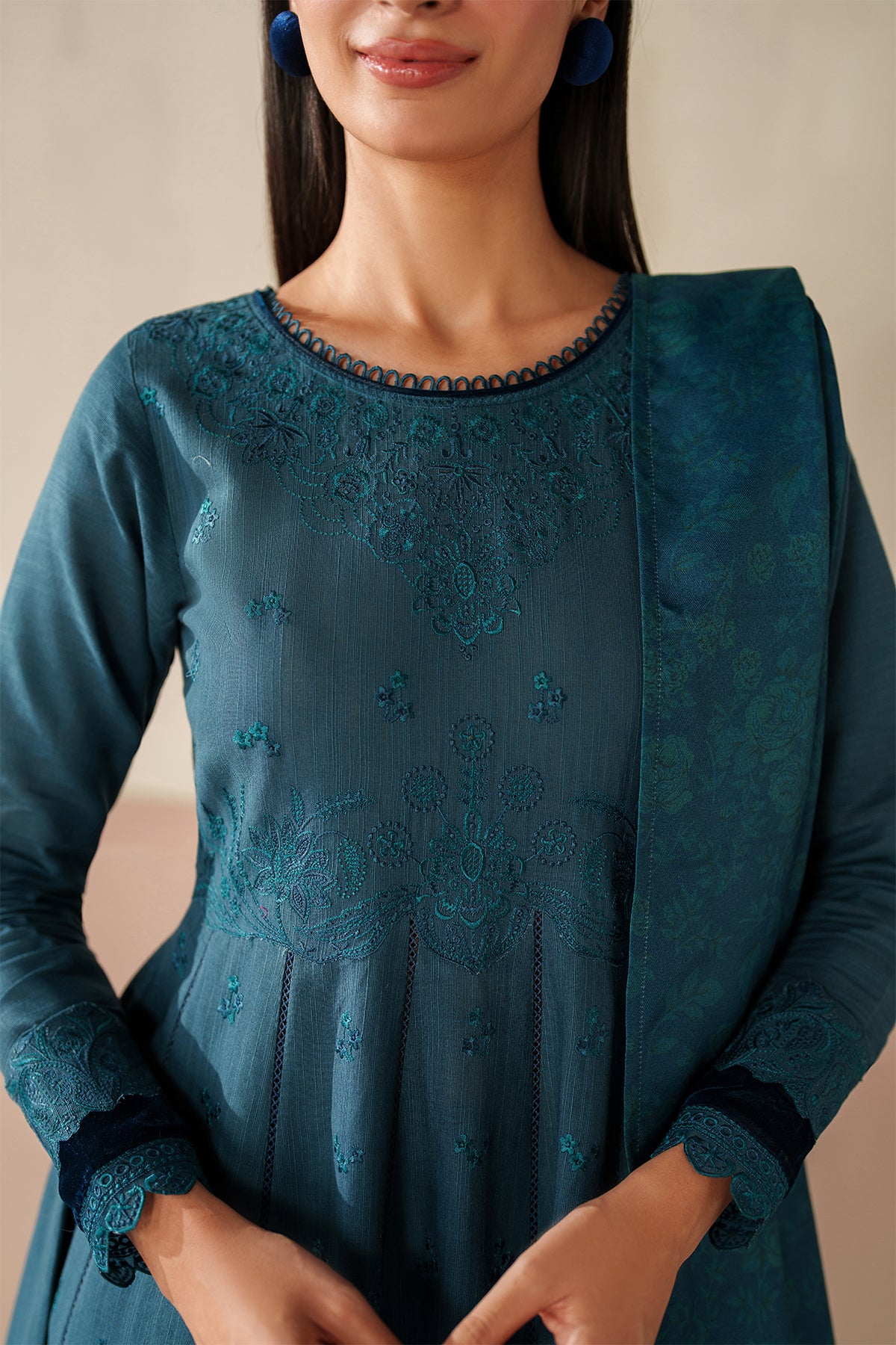 EMBROIDERED KHADDAR PR-1234