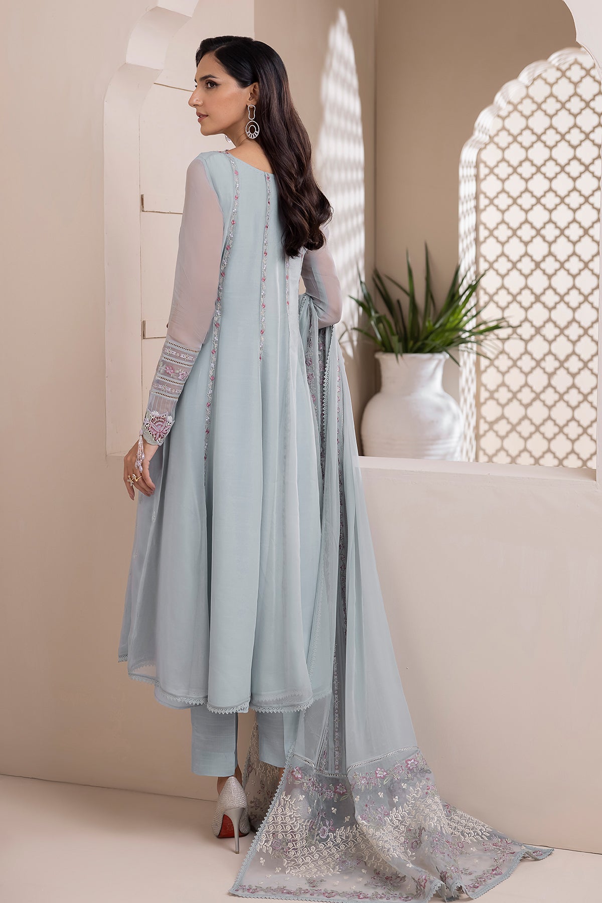 EMBROIDERED CHIFFON SF-419