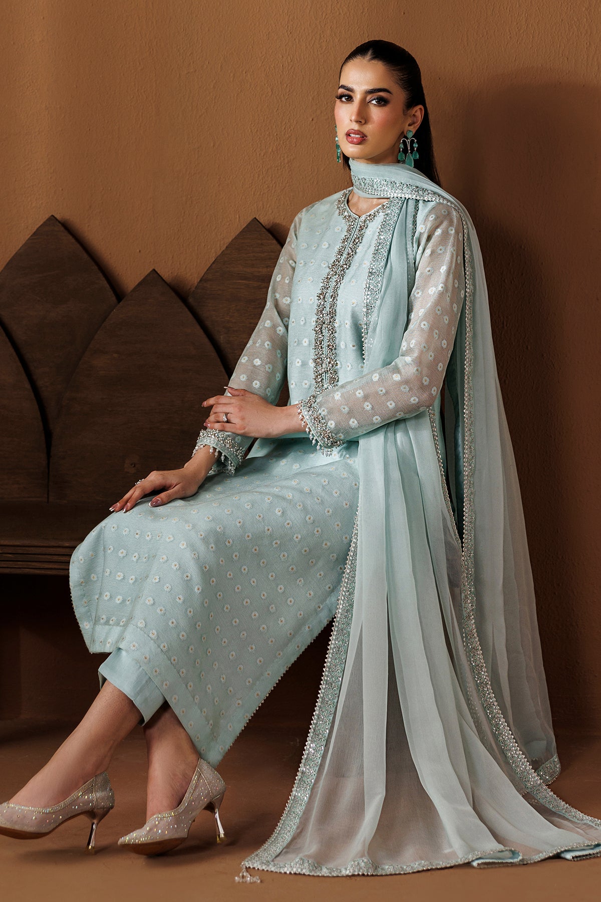 EMBROIDERED COTTON NET PR-1285