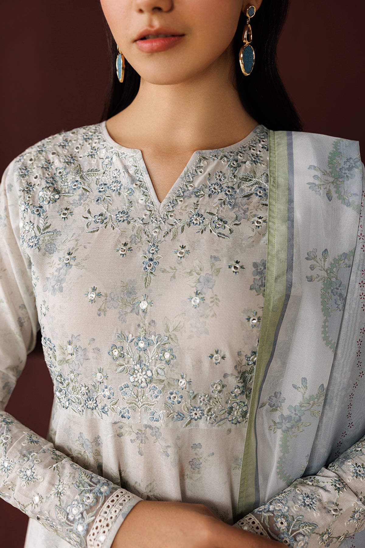 EMBROIDERED PRINTED LAWN PR-1259