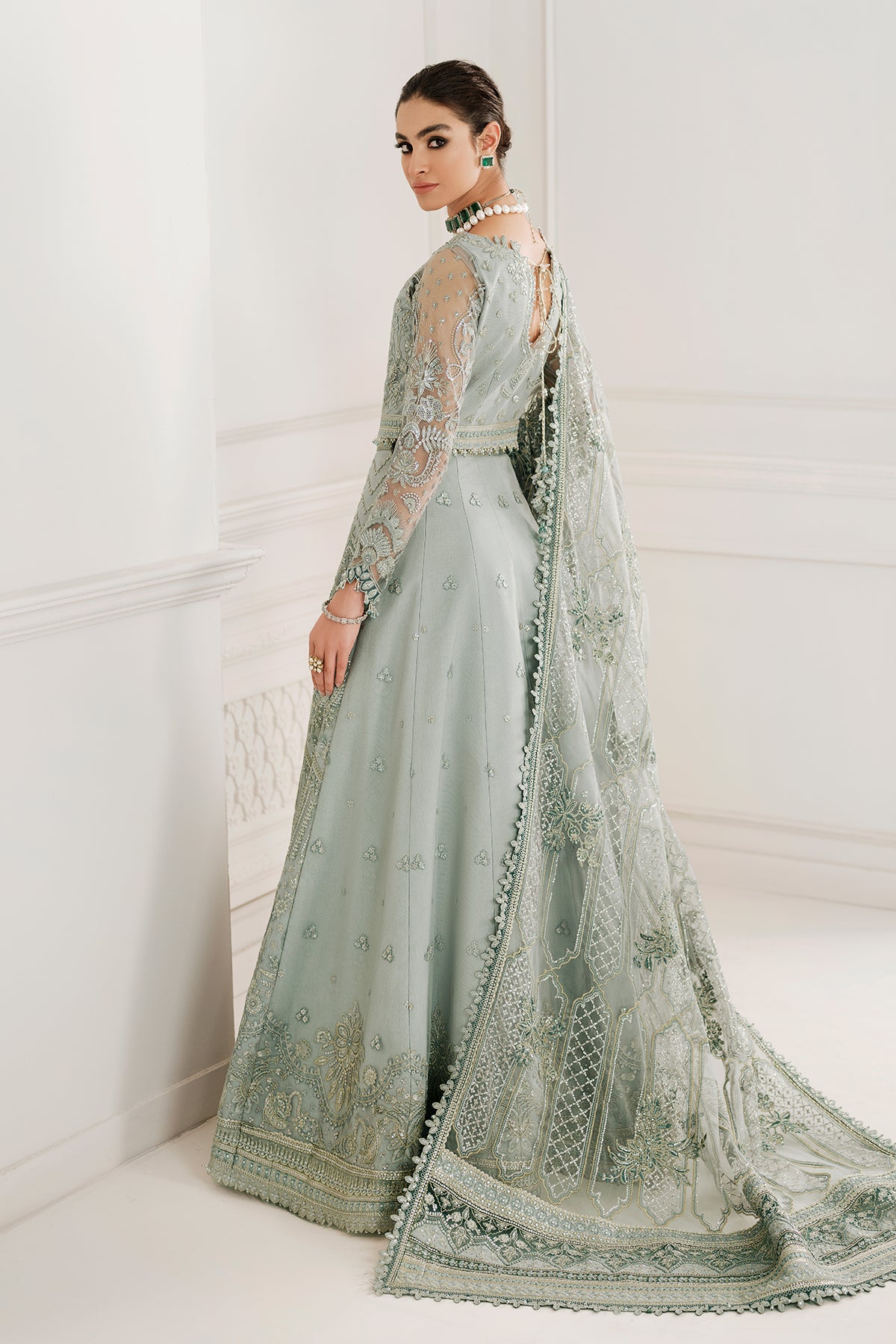 EMBROIDERED NET CH10-05 STITCHED