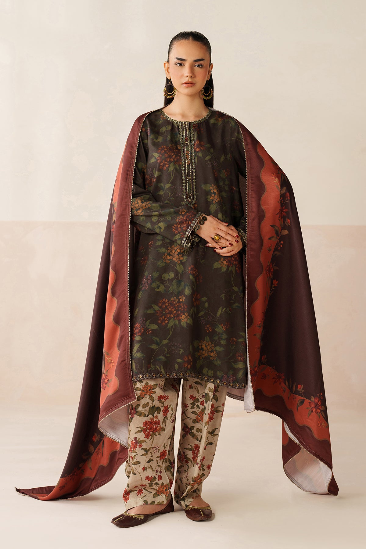 EMBROIDERED VISCOSE SILK UF-4279