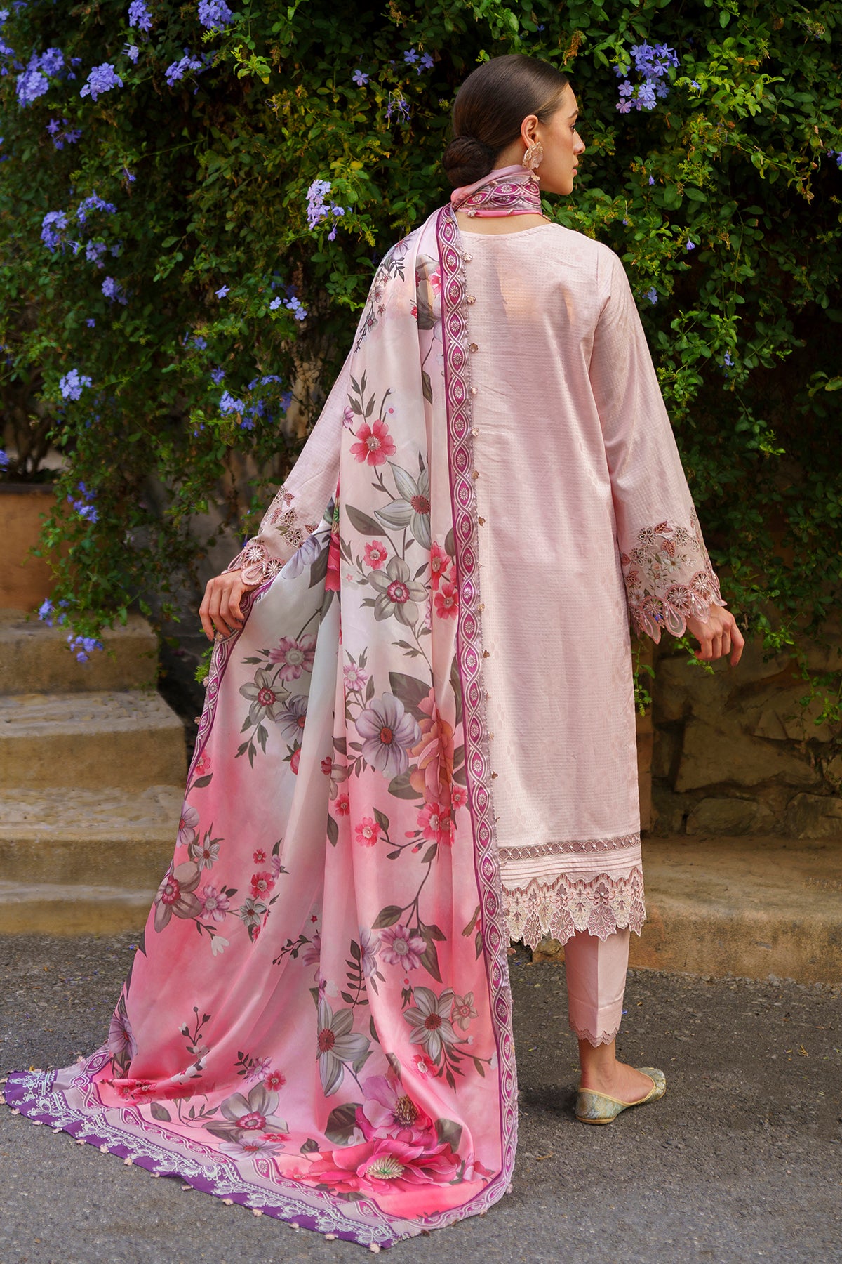 EMBROIDERED JACQUARD LAWN UF-588