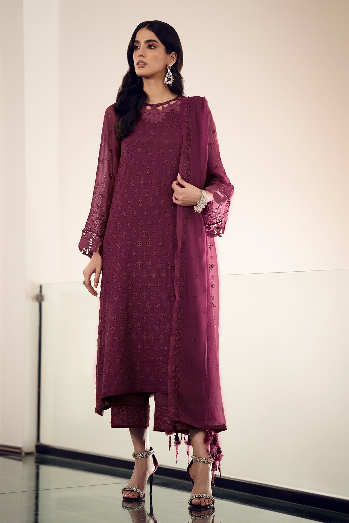 EMBROIDERED CHIFFON SF-506