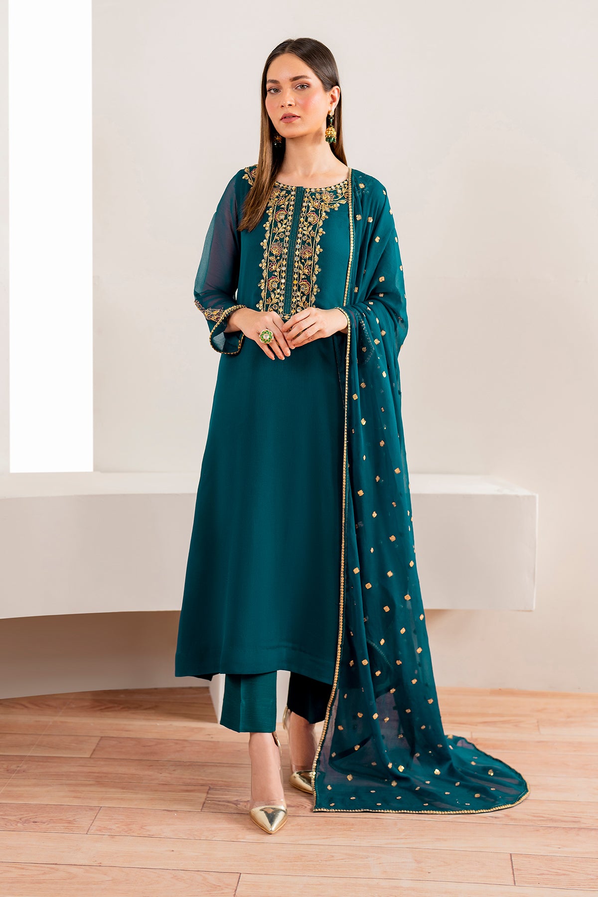 EMBROIDERED CHIFFON PR-982