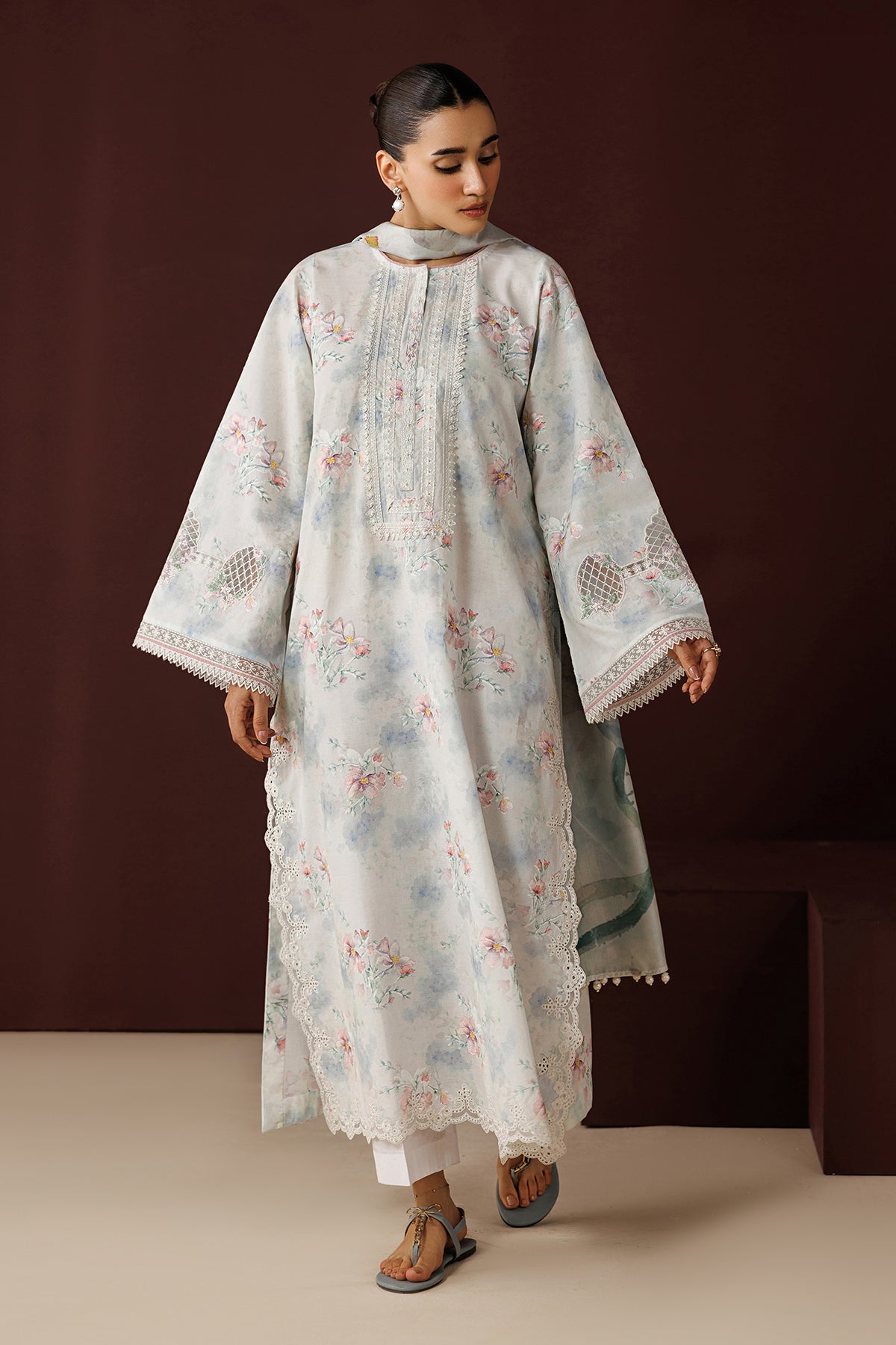 EMBROIDERED PRINTED LAWN PR-1266