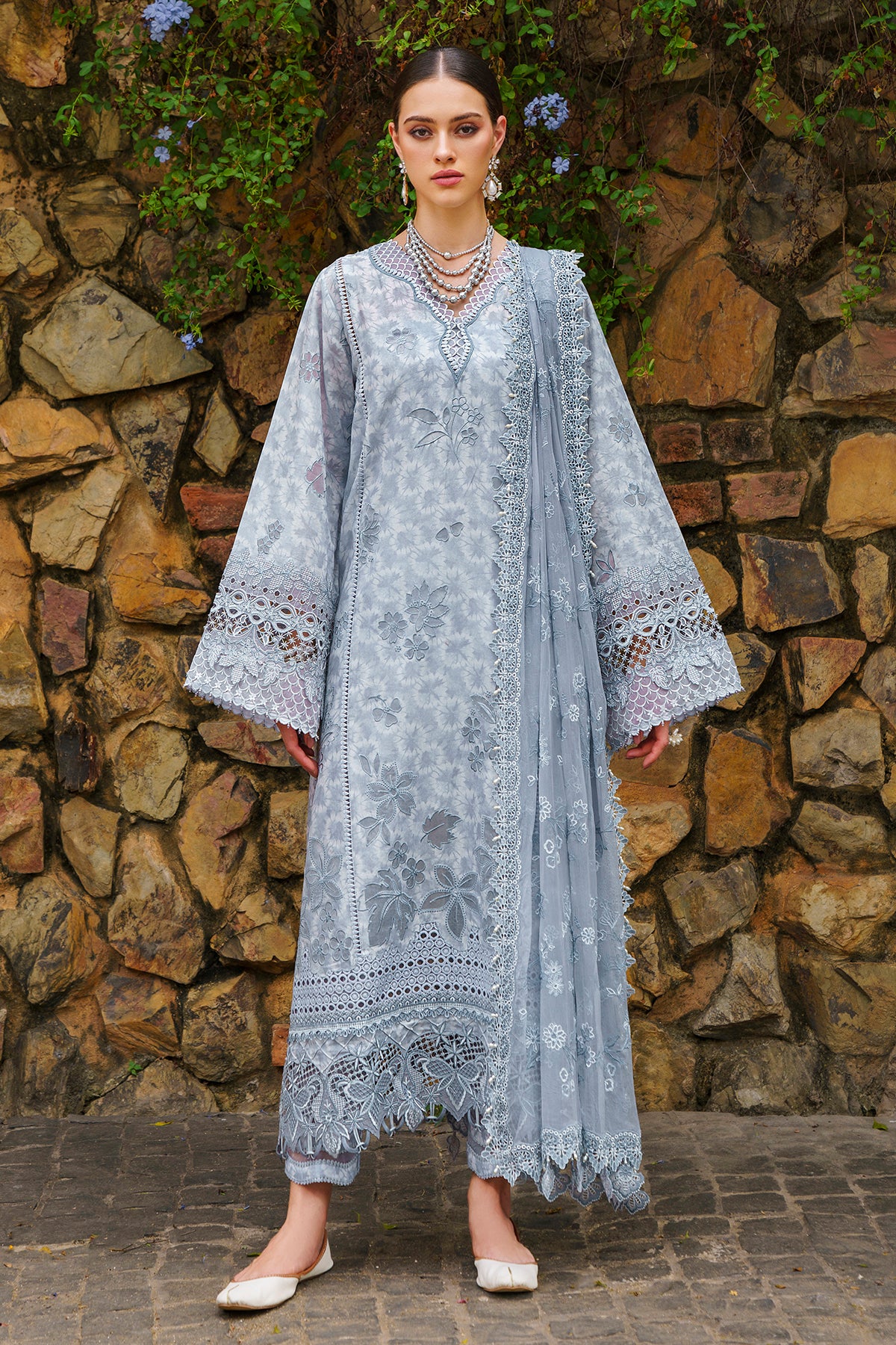EMBROIDERED PRINTED LAWN  SL12-D05