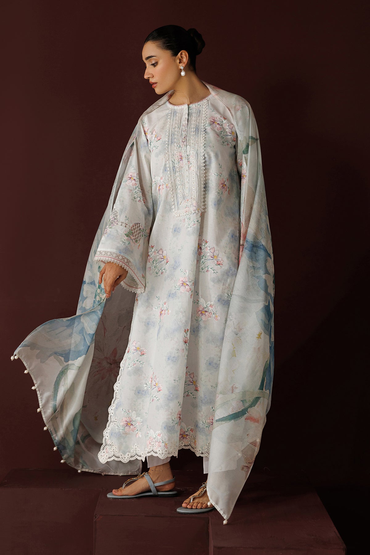 EMBROIDERED PRINTED LAWN PR-1266