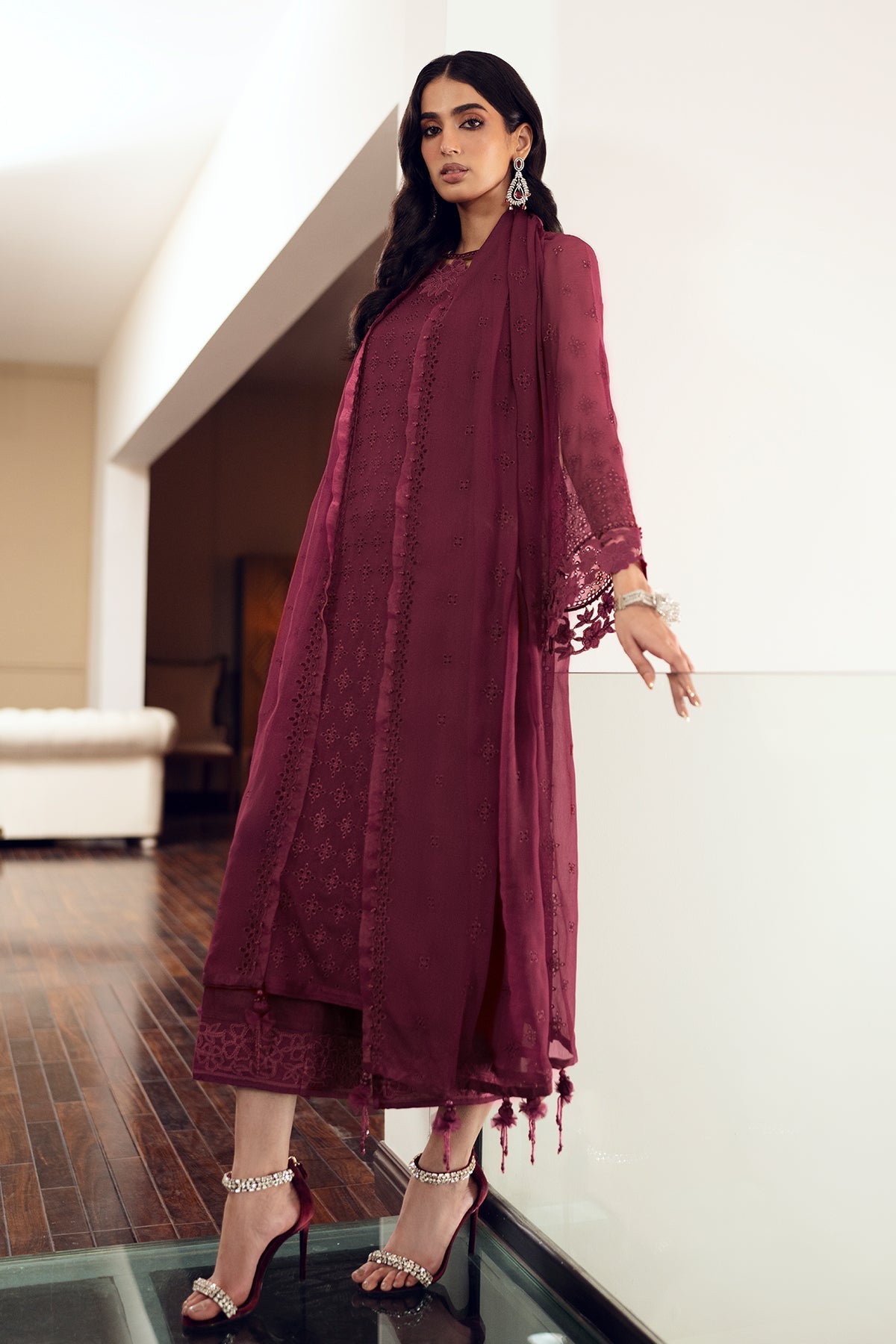 EMBROIDERED CHIFFON SF-506