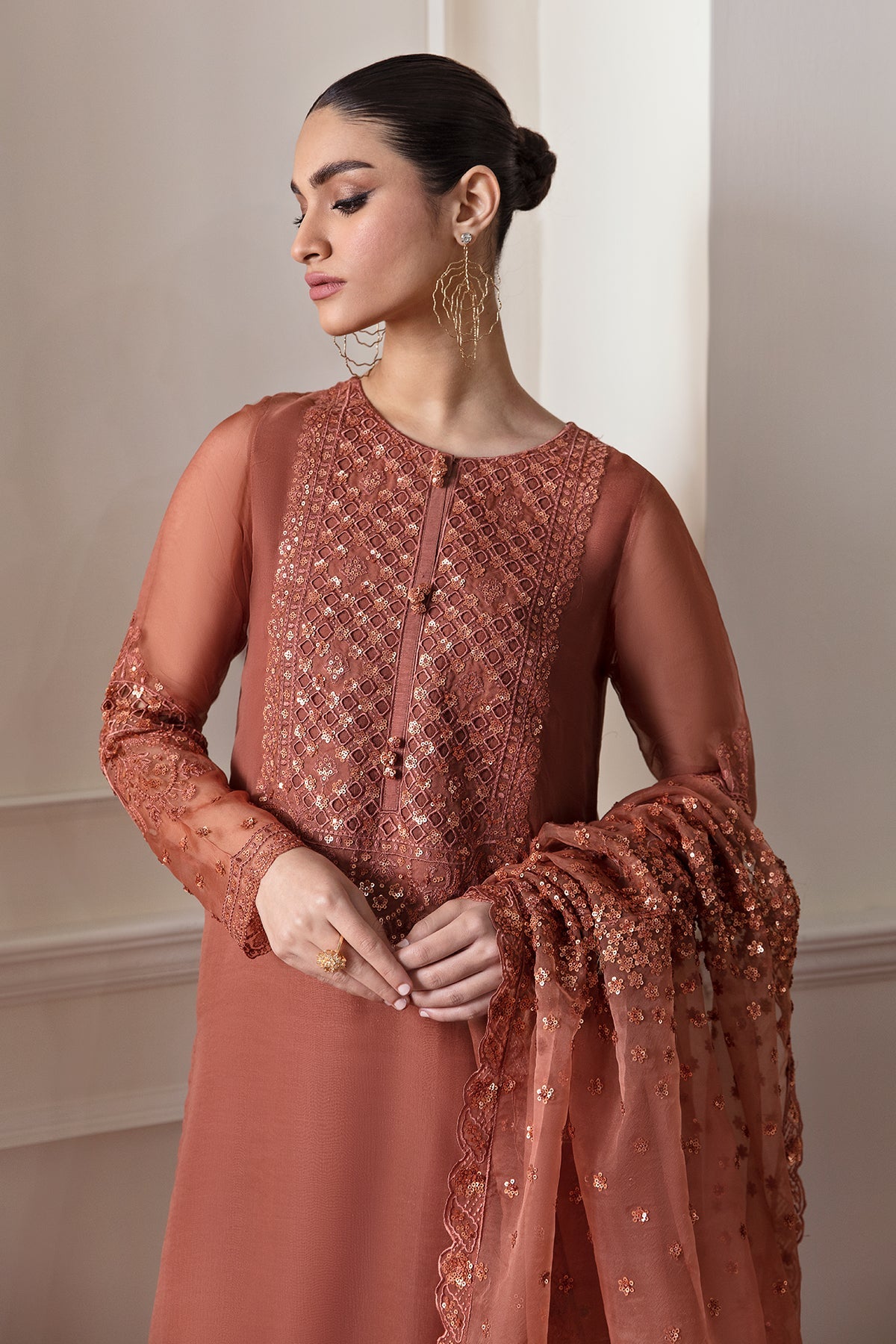 EMBROIDERED CHIFFON SF-296