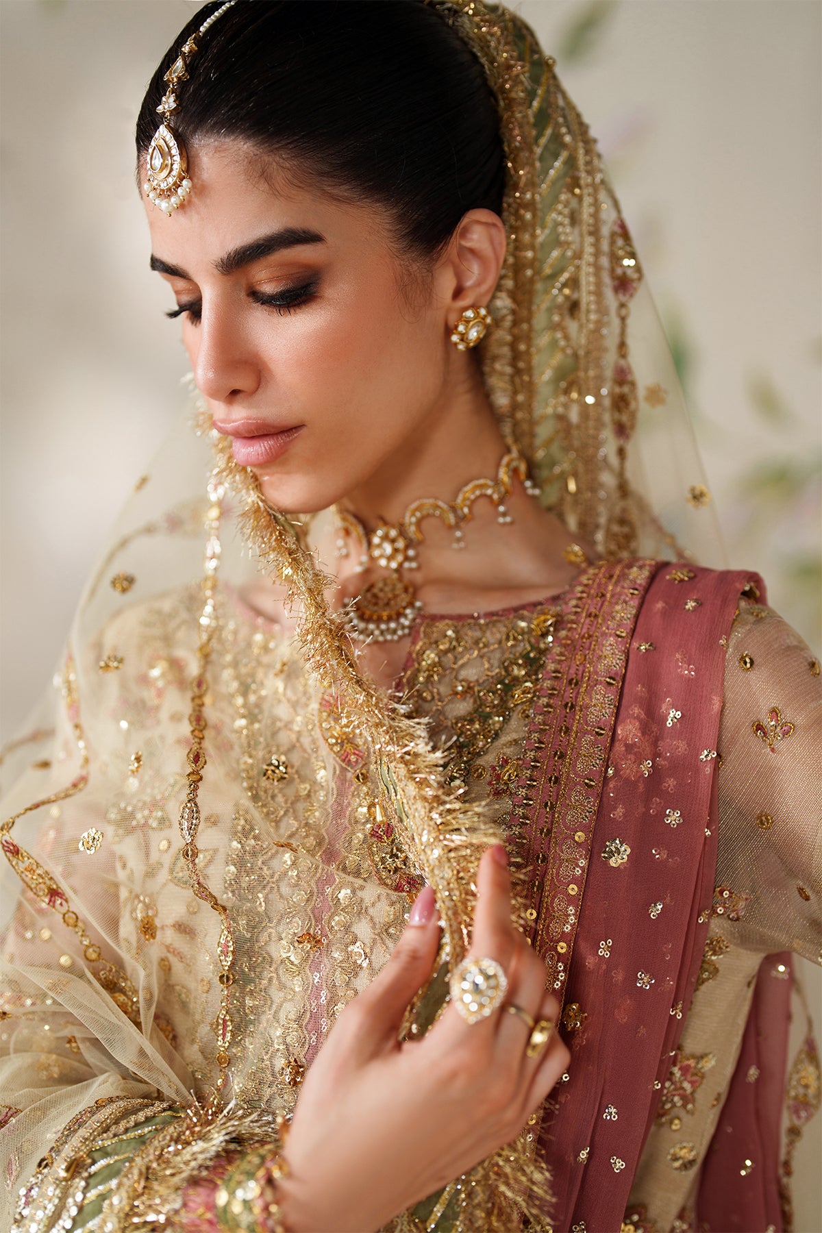 EMBROIDERED NET CH14-02 STITCHED