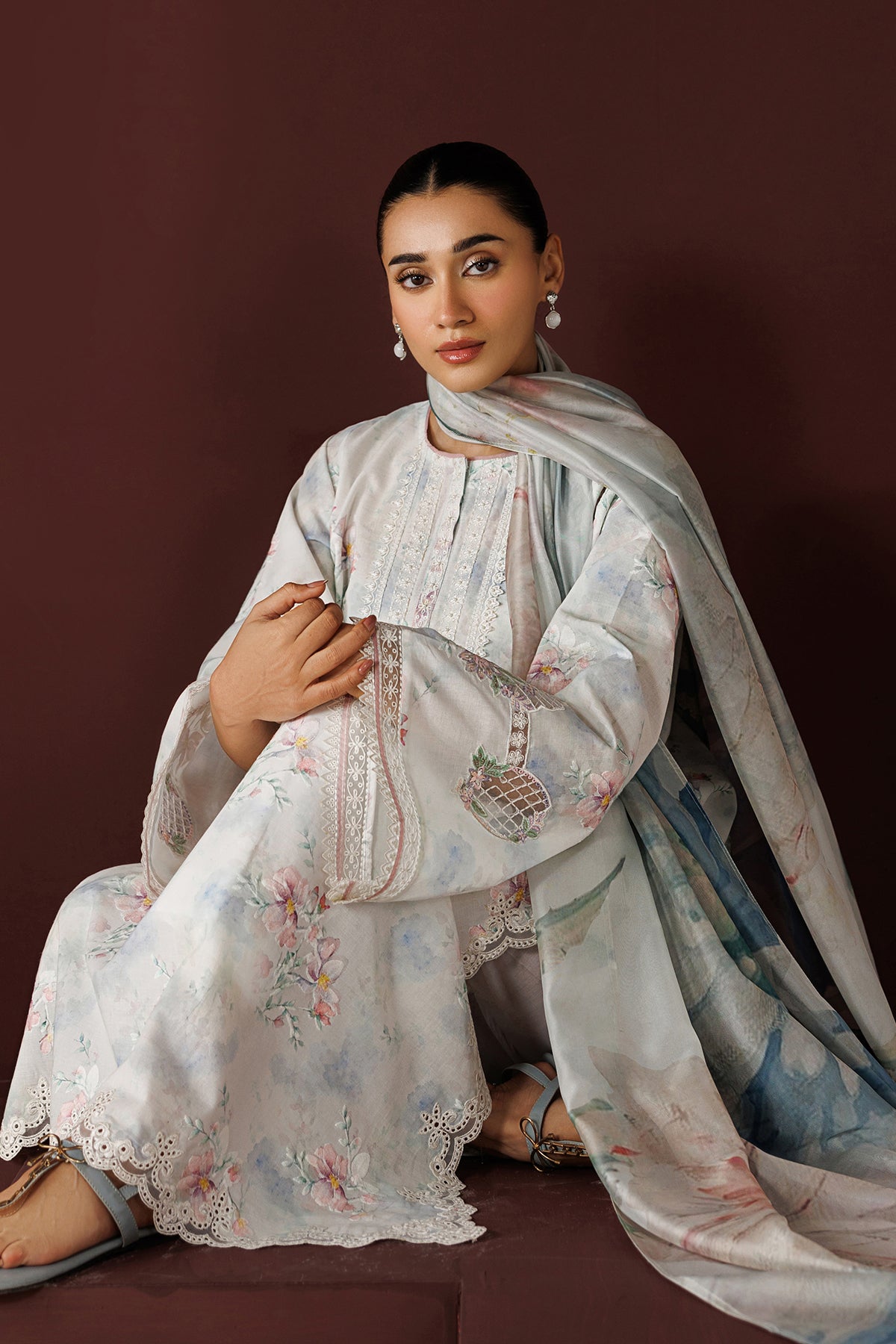 EMBROIDERED PRINTED LAWN PR-1266