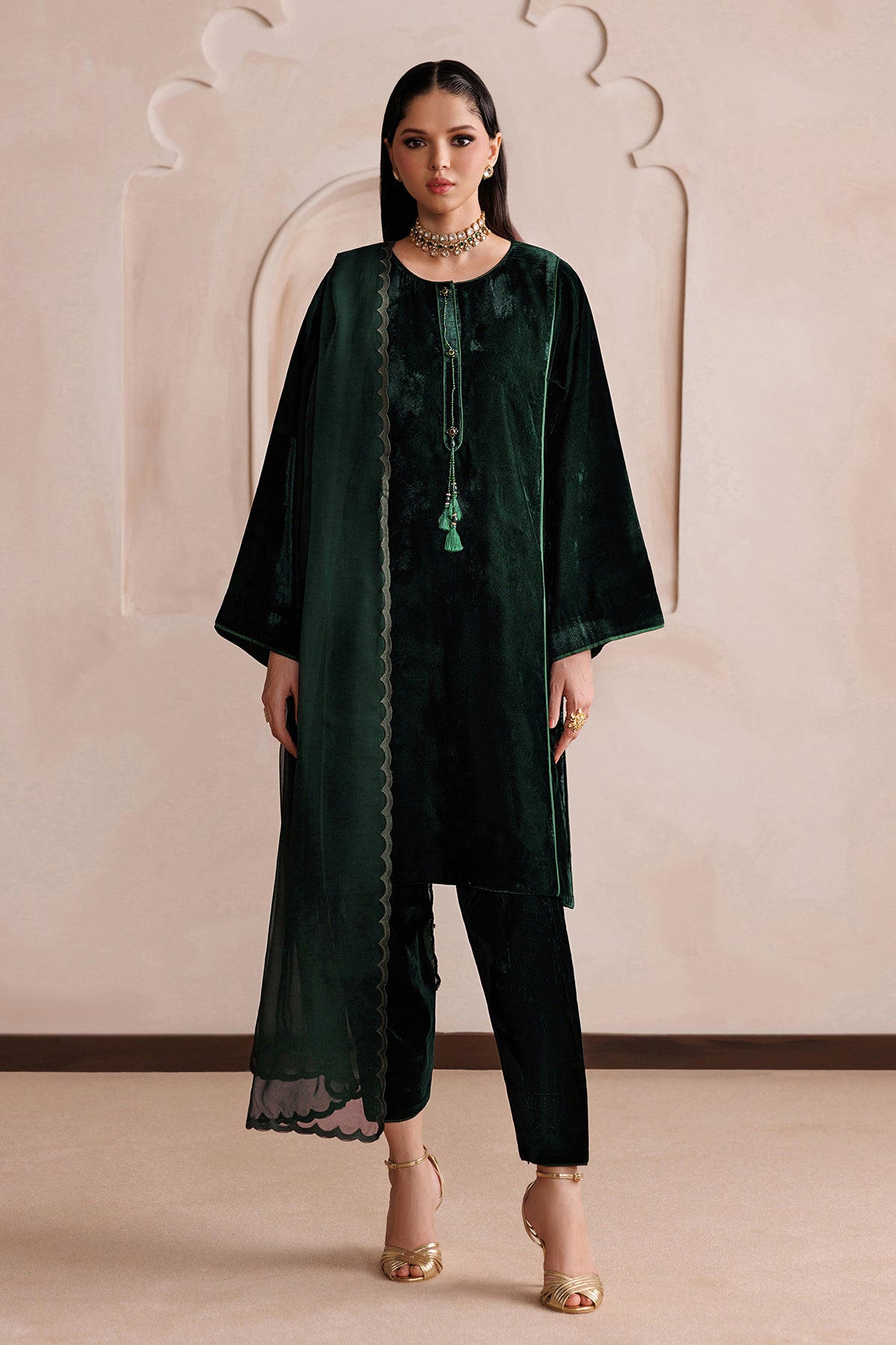 EMBROIDERED CHIFFON DUPATTA-118