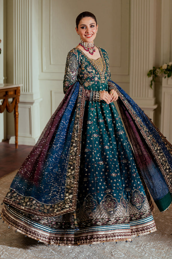 Pure Embroidered Chiffon with Hand Embellishment (Lilac)
