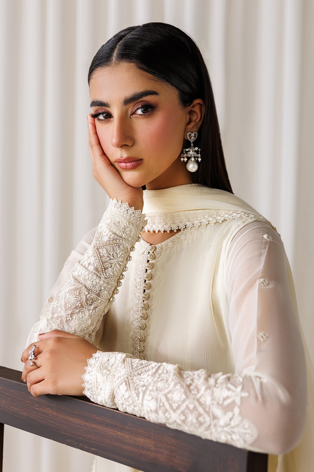 EMBROIDERED CHIFFON EN-1297