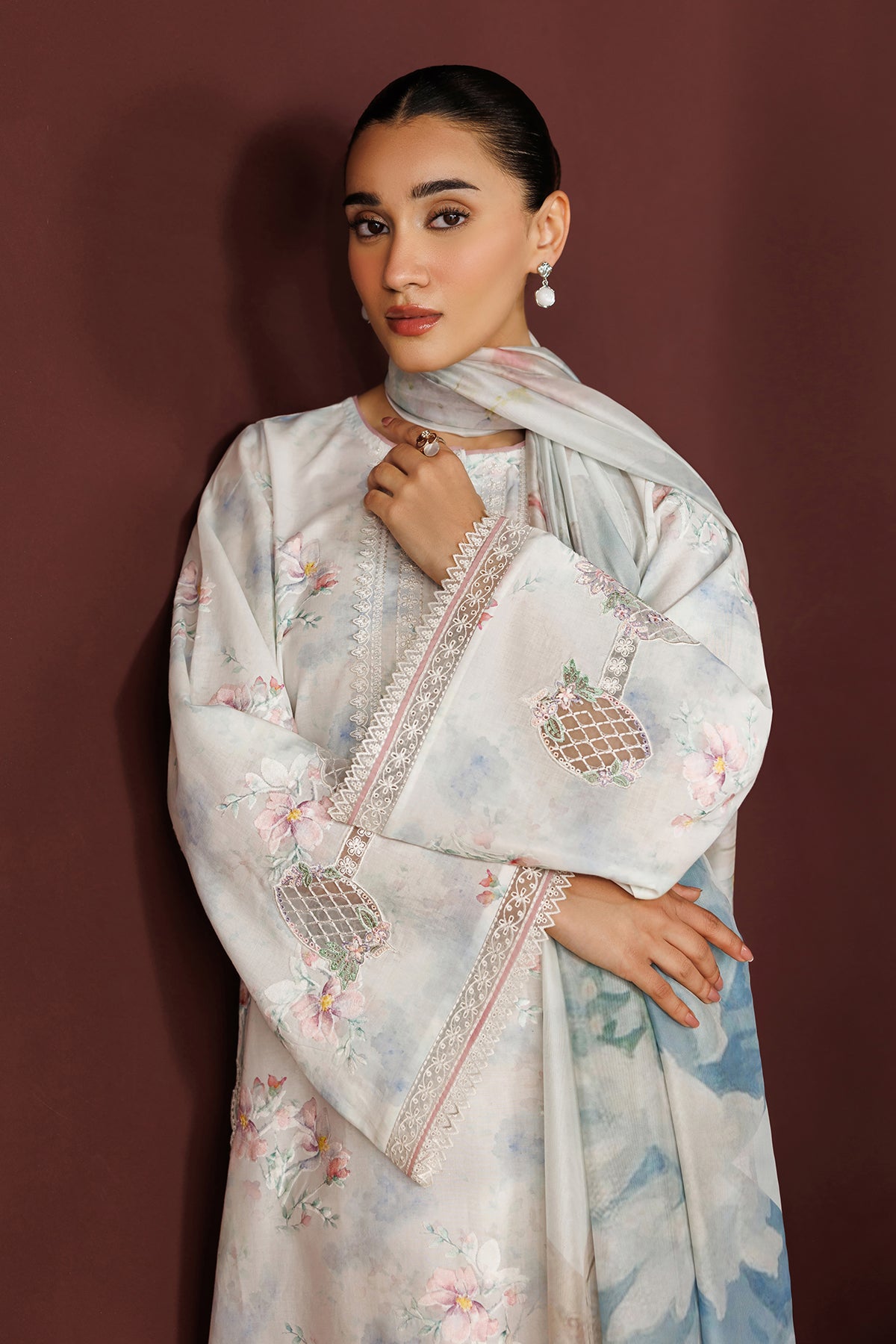 EMBROIDERED PRINTED LAWN PR-1266