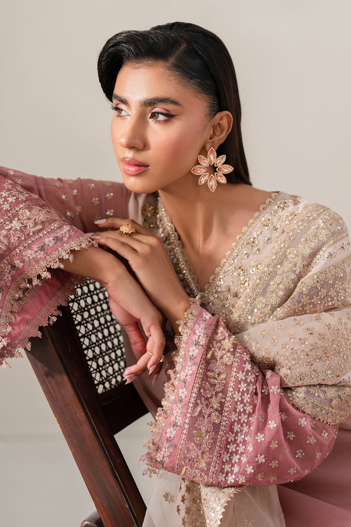 EMBROIDERED CHIFFON SF-4135