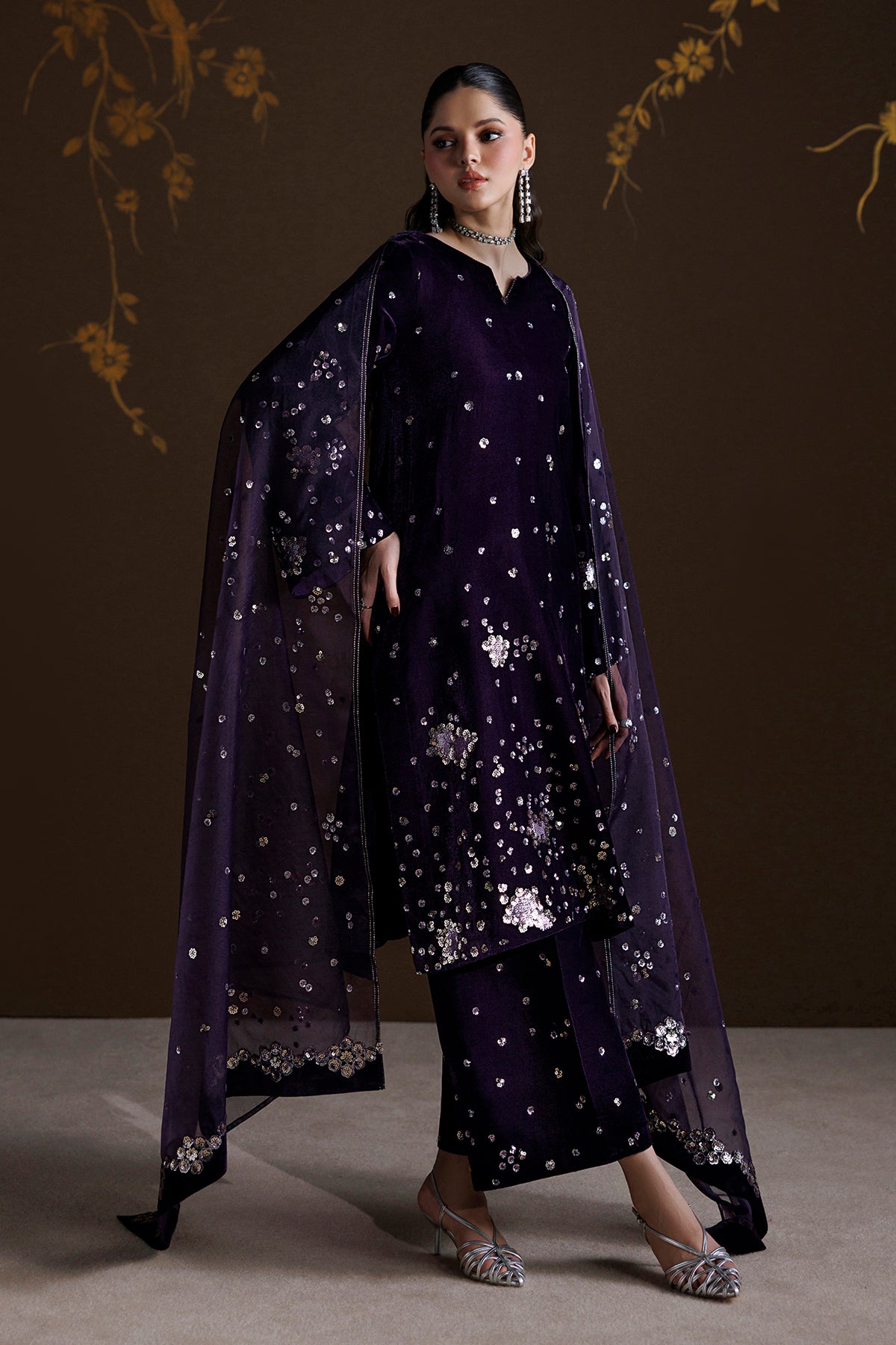 EMBROIDERED VELVET SF-4549