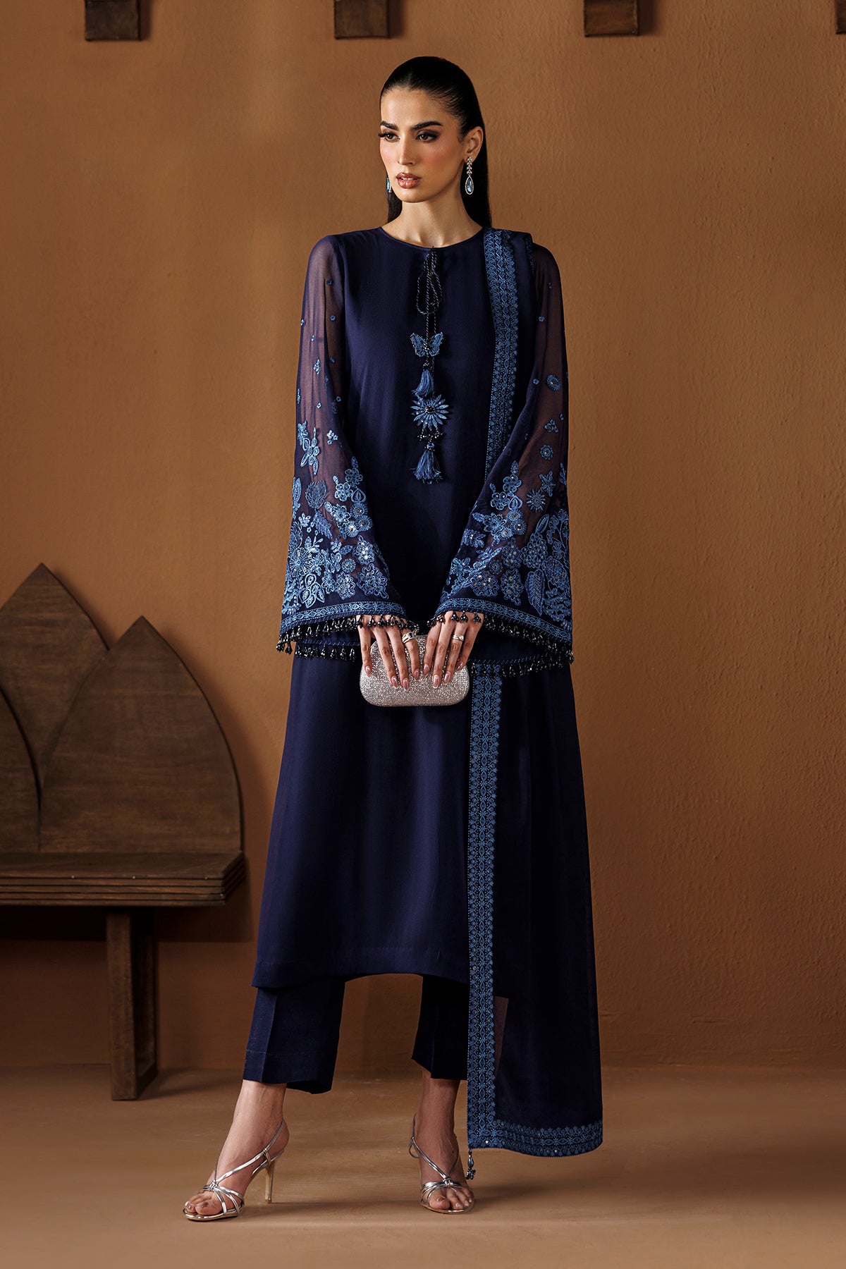 EMBROIDERED CHIFFON PR-1287