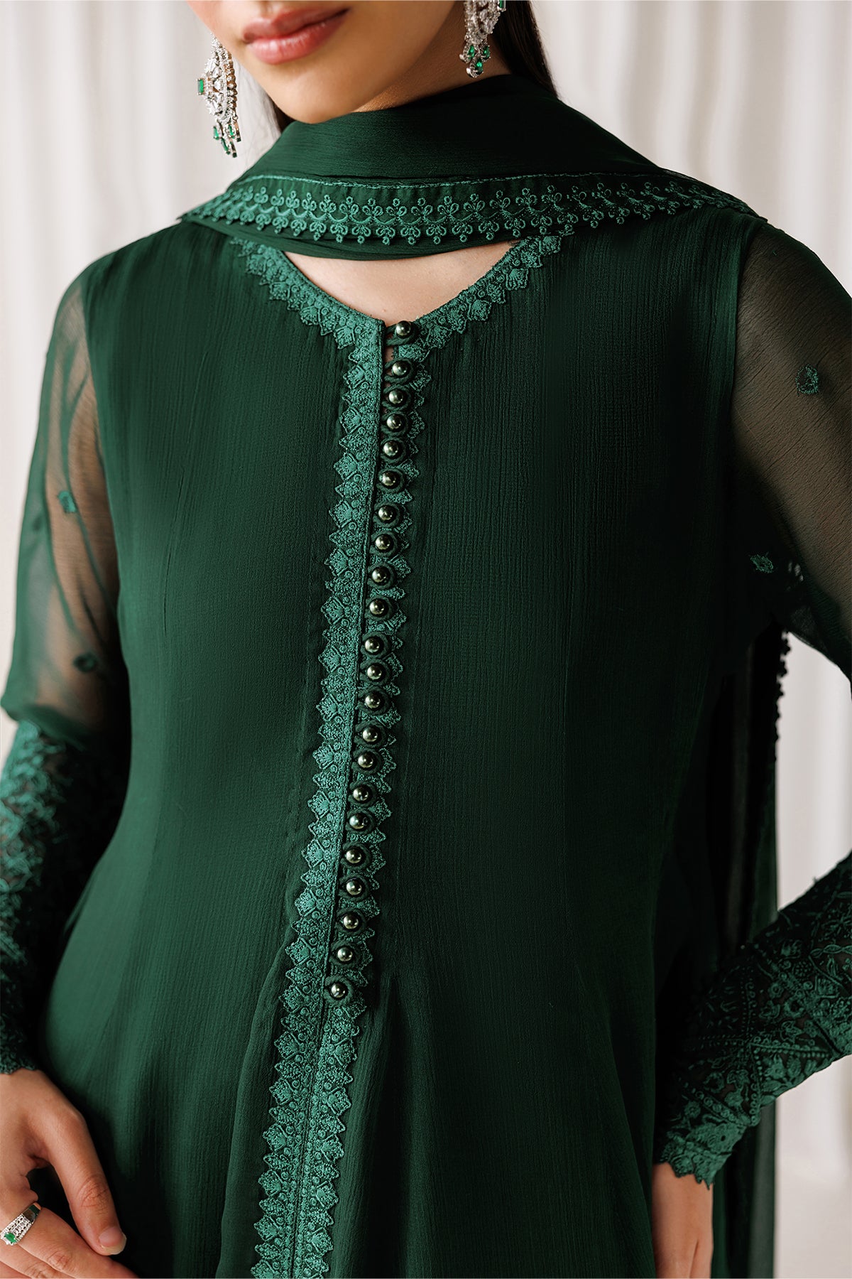 EMBROIDERED CHIFFON EN-1298