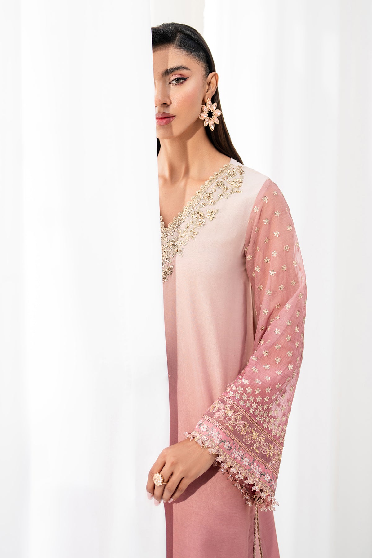 EMBROIDERED CHIFFON SF-4135