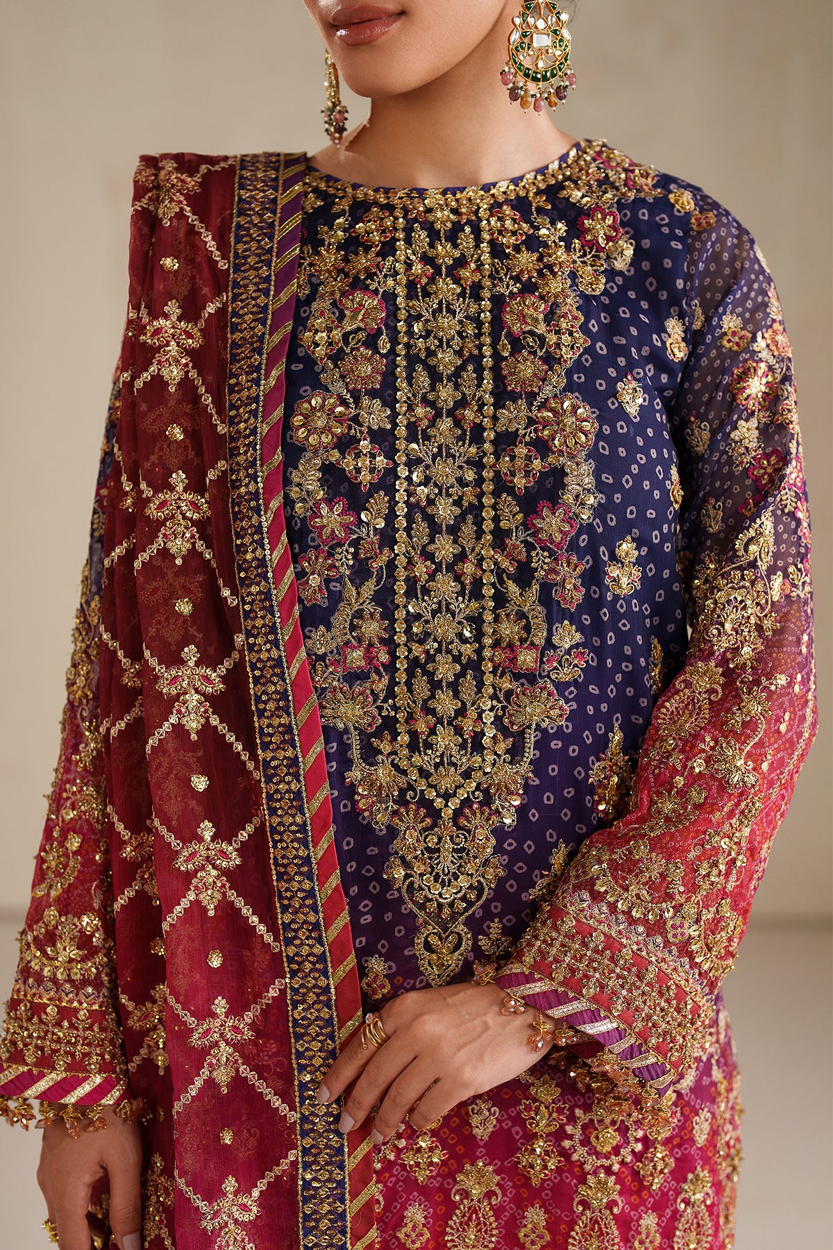 EMBROIDERED CHIFFON UF-4369