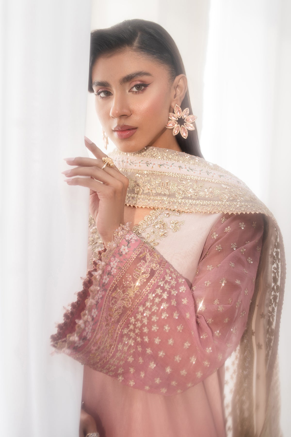 EMBROIDERED CHIFFON SF-4135
